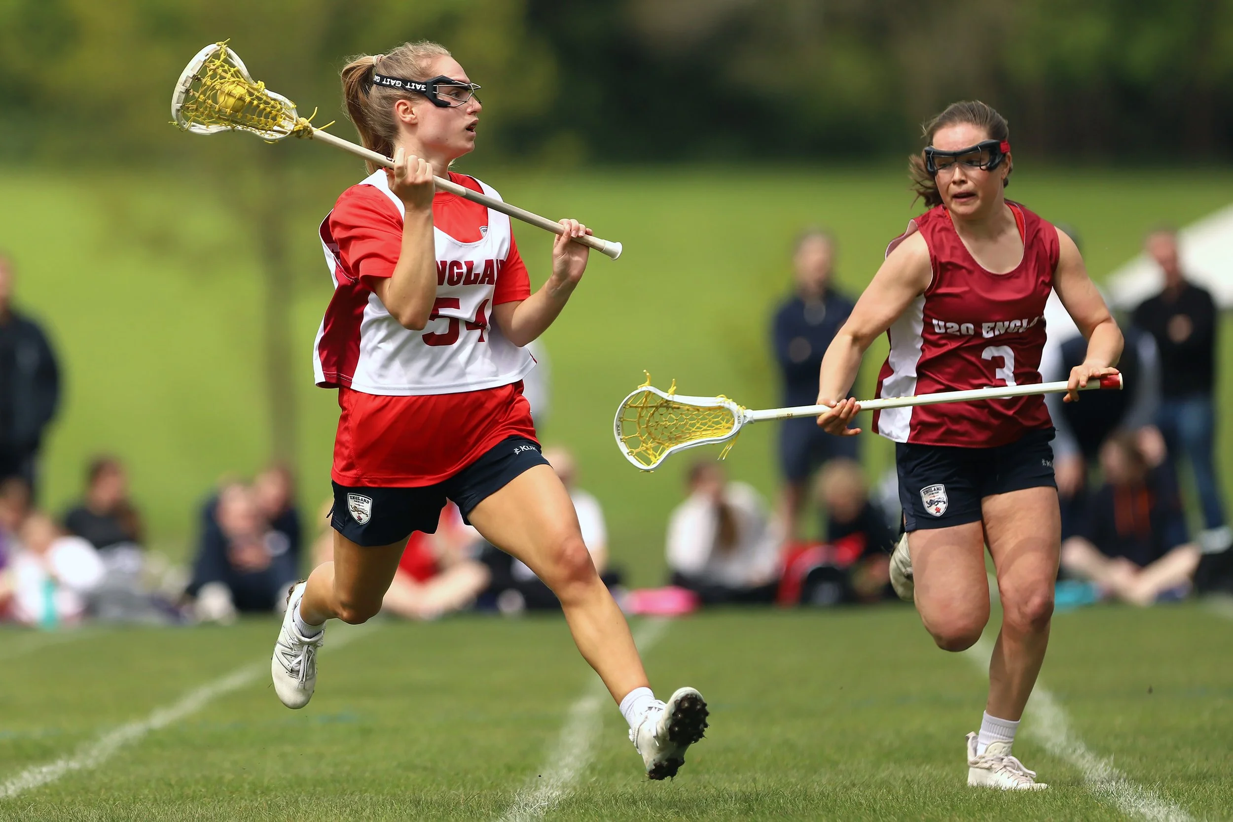 United Kingdom, Ascot 4 May 2024:

Players from England Lacrosse team take part in a training weekend at the Heathfield School in Ascot.