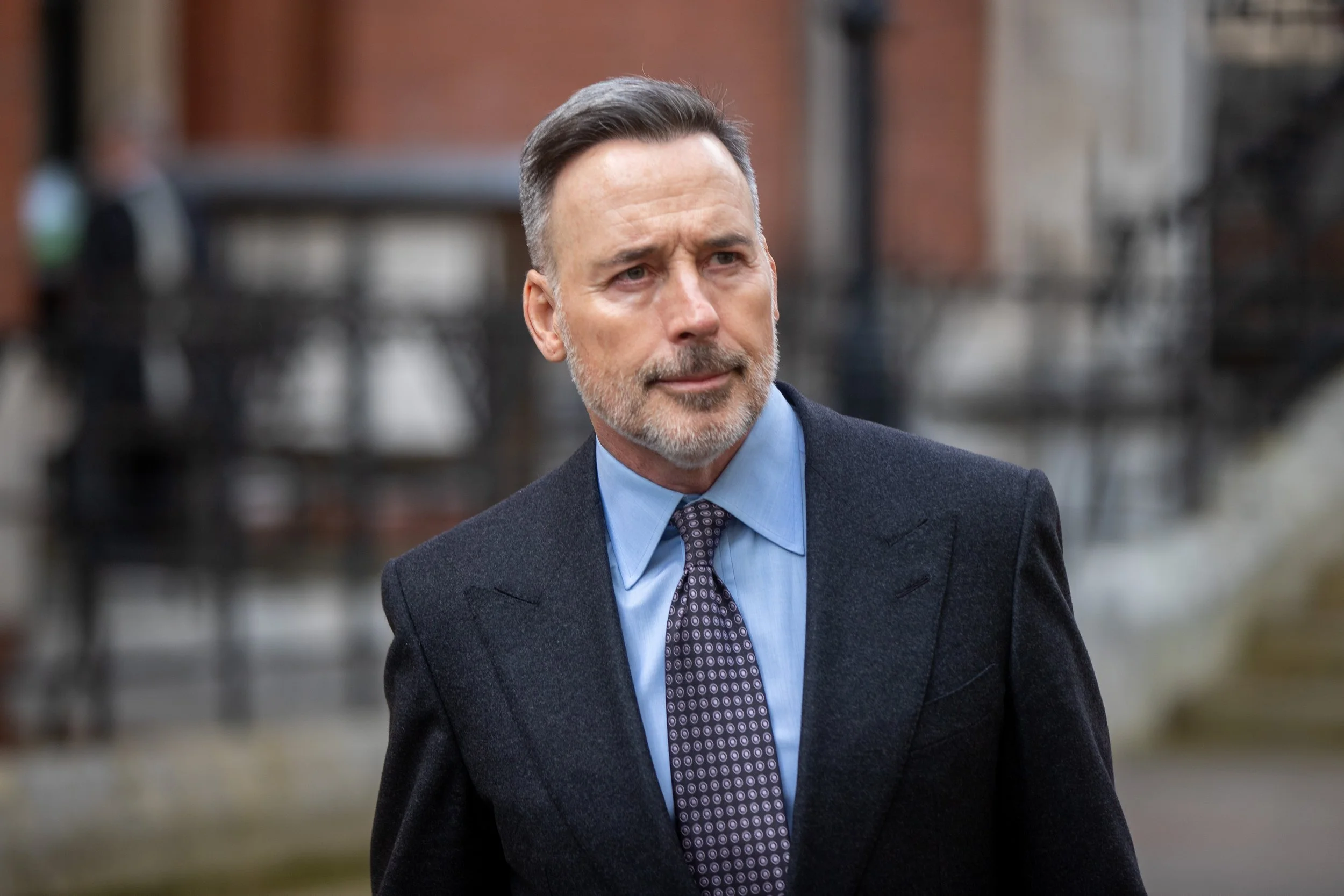 United Kingdom, London 30 March 2023:
David Furnish leaves the The Royal Courts of justice this afternoon as he joins others such as Prince Harry and Sir Elton John in the case against The daily Mail for unlawful news gathering.