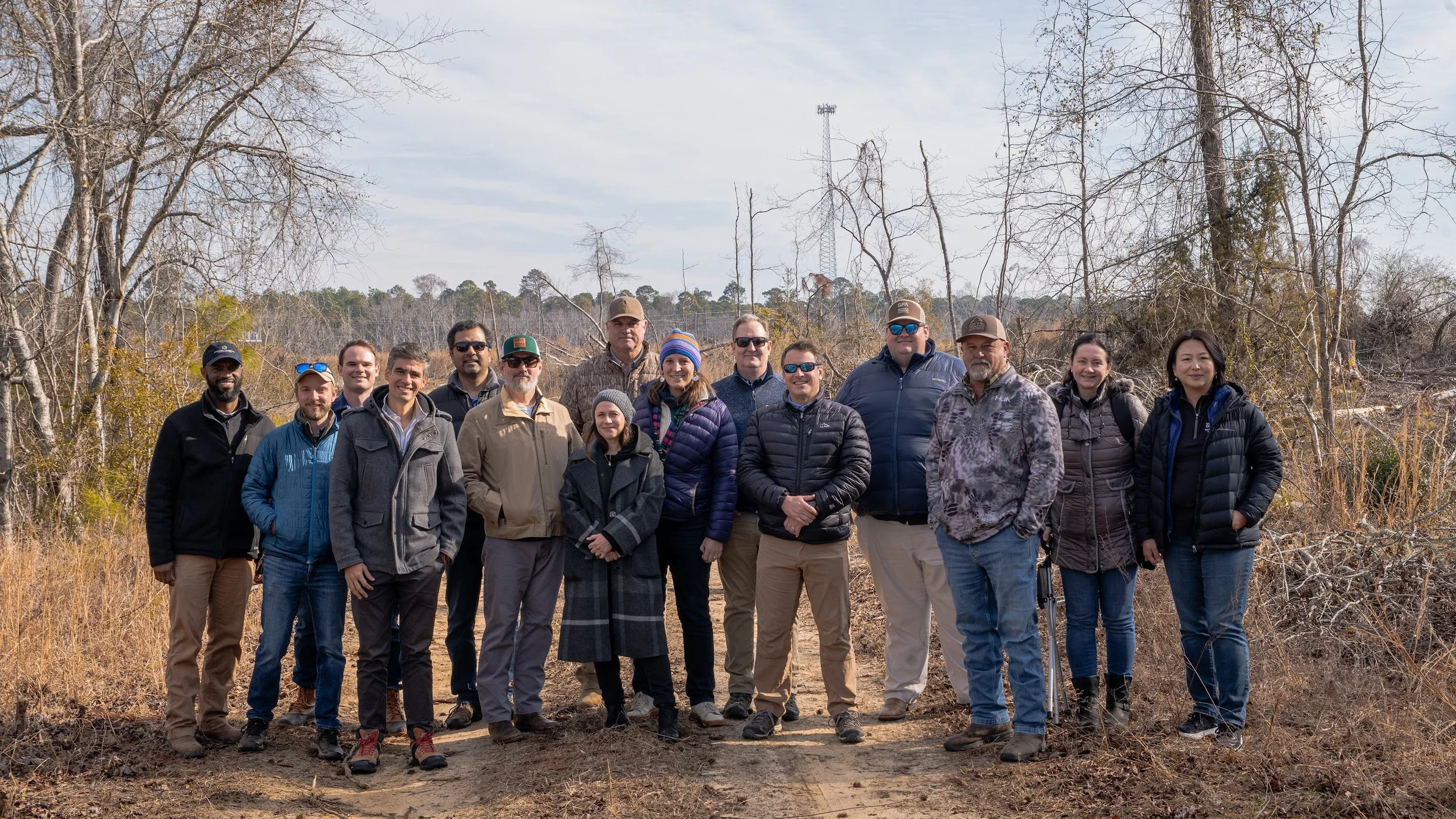 Field tour attendees in Soperton, Georgia.