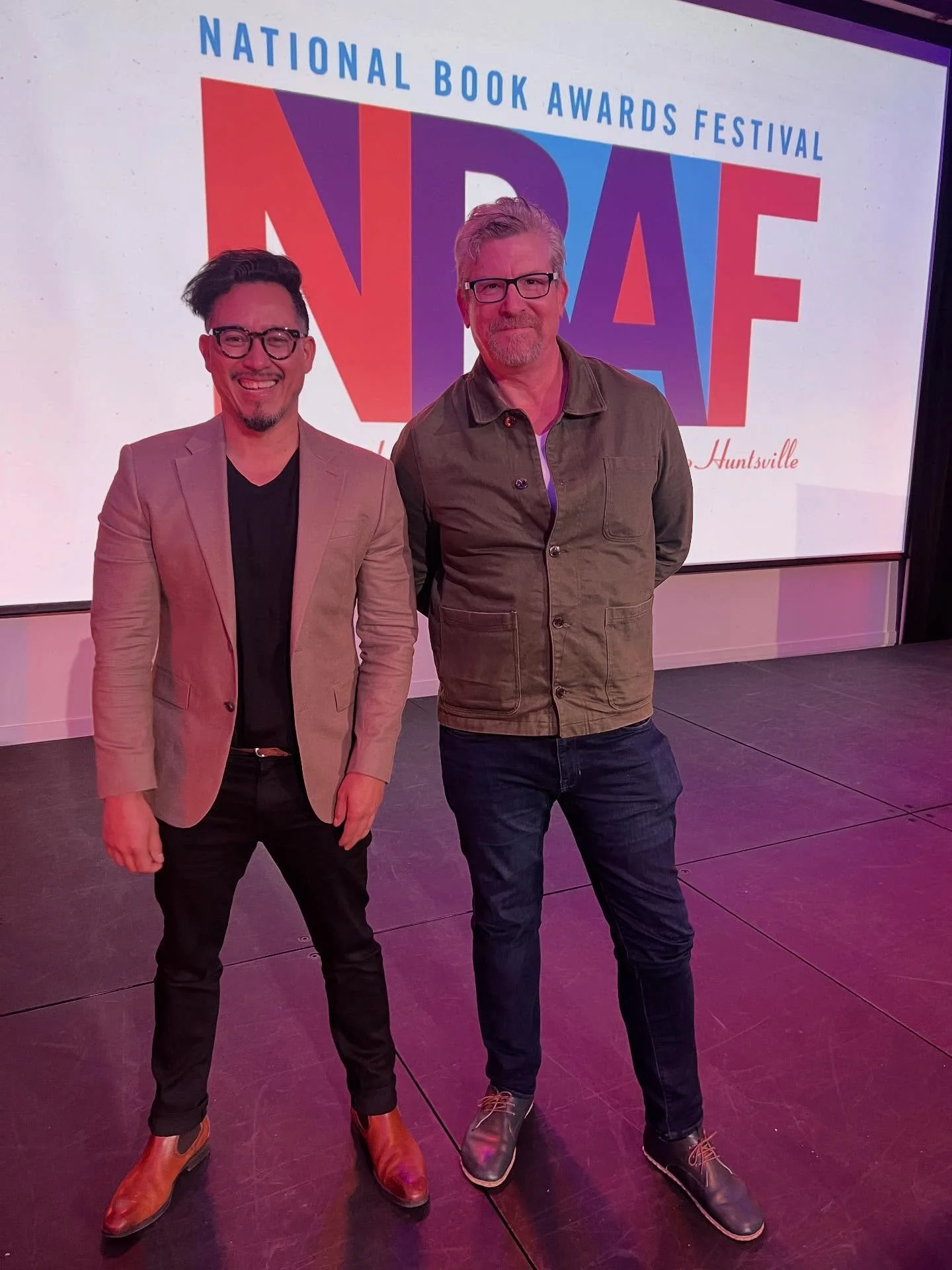 Had a ball hanging with great people like @writeroctavioquintanilla at the @nationalbookfoundation festival at Sam Houston State!