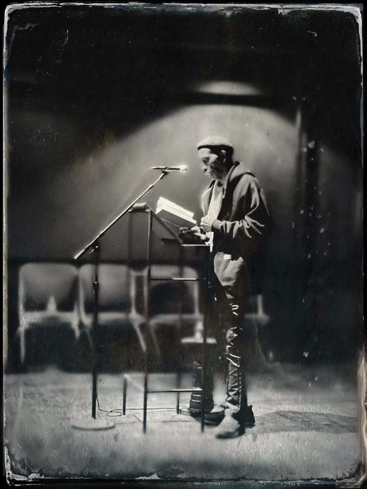 Scorpion typhoons, ashrams of vectors, typographical geysers&hellip;the mighty Will Alexander came to town last night. I took notes in an old copy of Sulfur, a great regular venue for Will&rsquo;s work in the 90s&hellip;