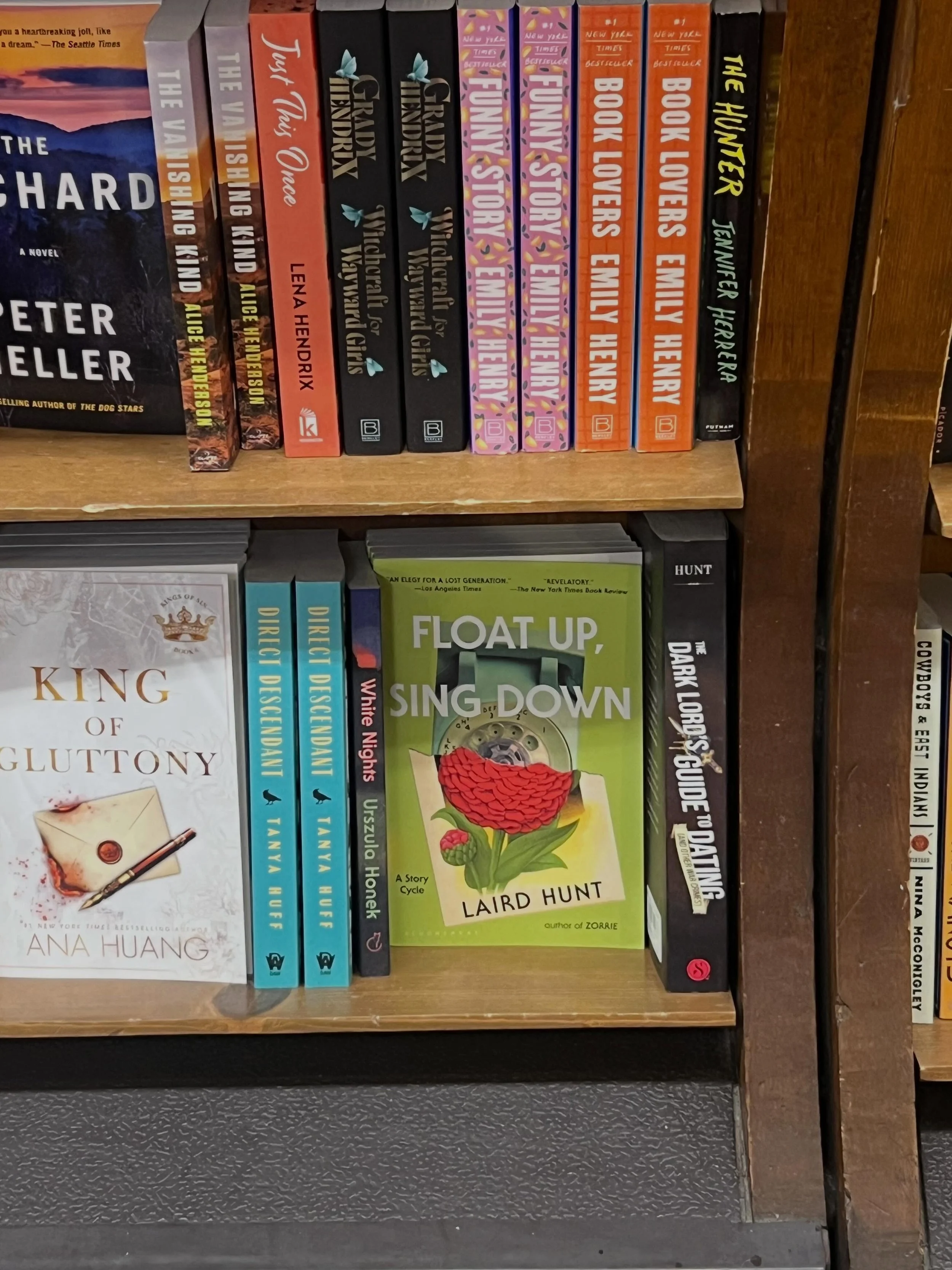 Feeling grateful to my long-time local, The Boulder Bookstore, not just for the face out of Float Up, Sing Down, but for carrying my favorite lit mag, @monkeybizjapan!