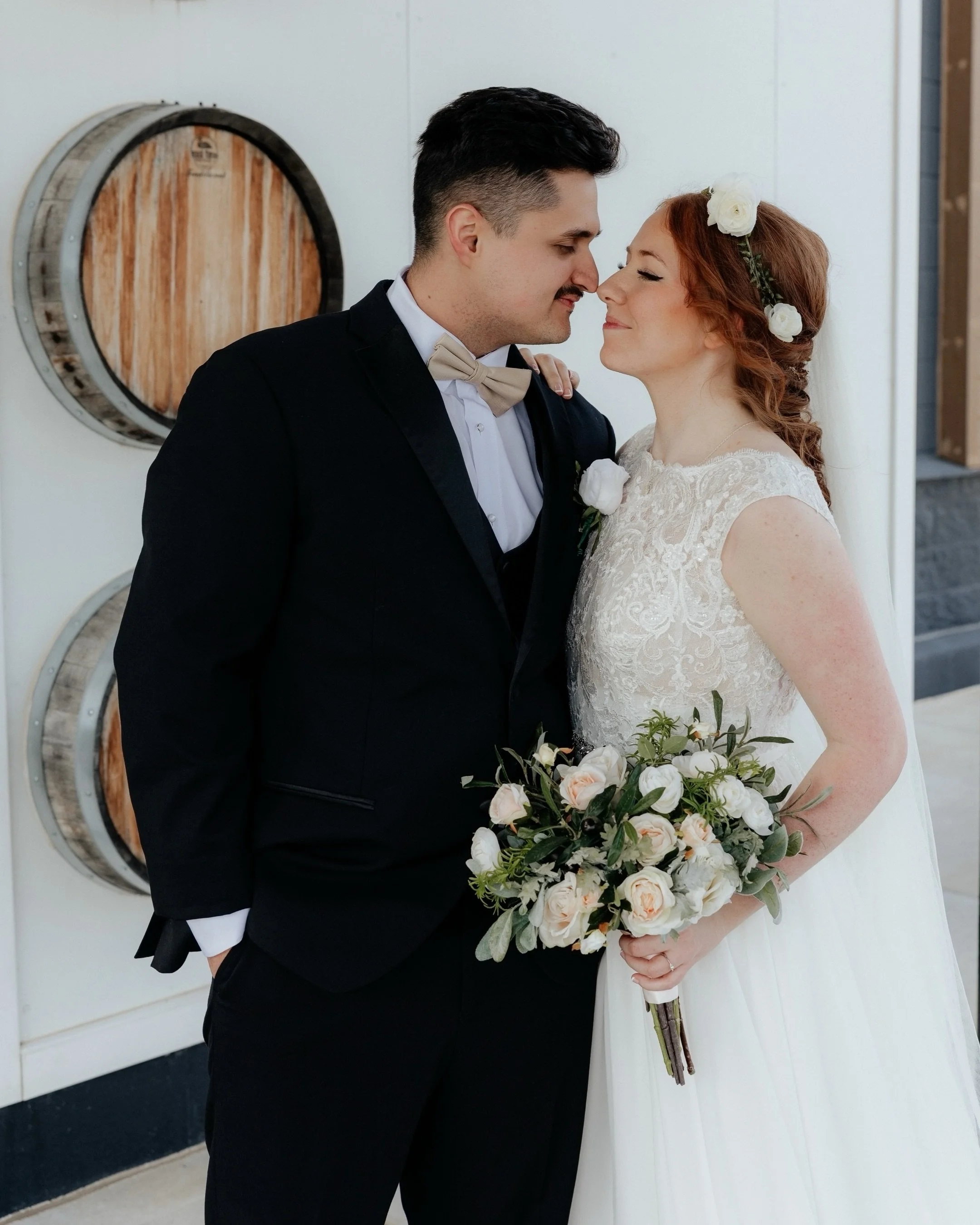 Breanna + Gustavo 🤍 

Came all the way from Germany to celebrate with their closest people 🥹 

Venue: @tattersalldistilling 
Photo: @ali.as.photography22 
Coordination: @happyheartsbycg 
Floral: @sbblooms 
Dress: @wed2b.belgique 
DJ: @instantreques