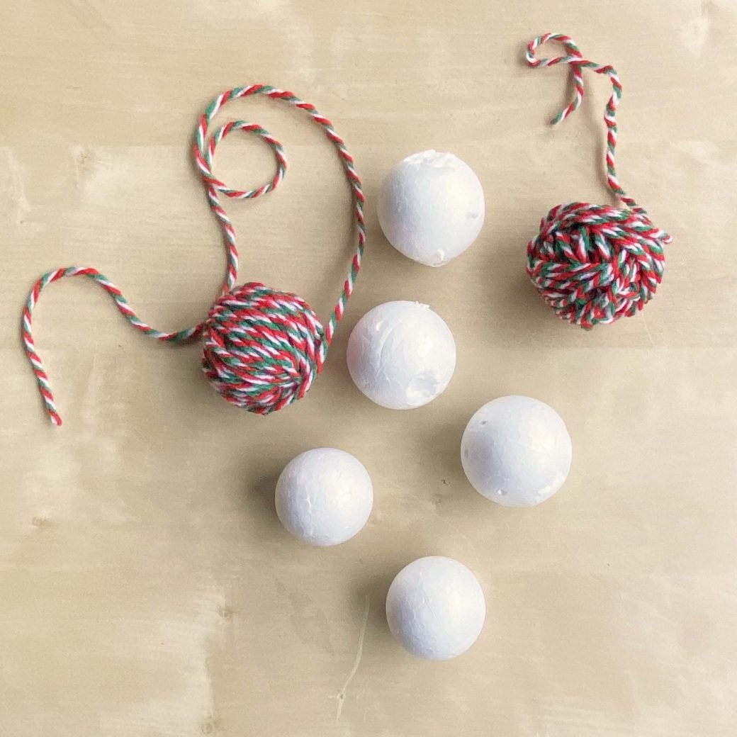 How to Make Yarn Ball Ornaments - Christine's Crafts easy to make