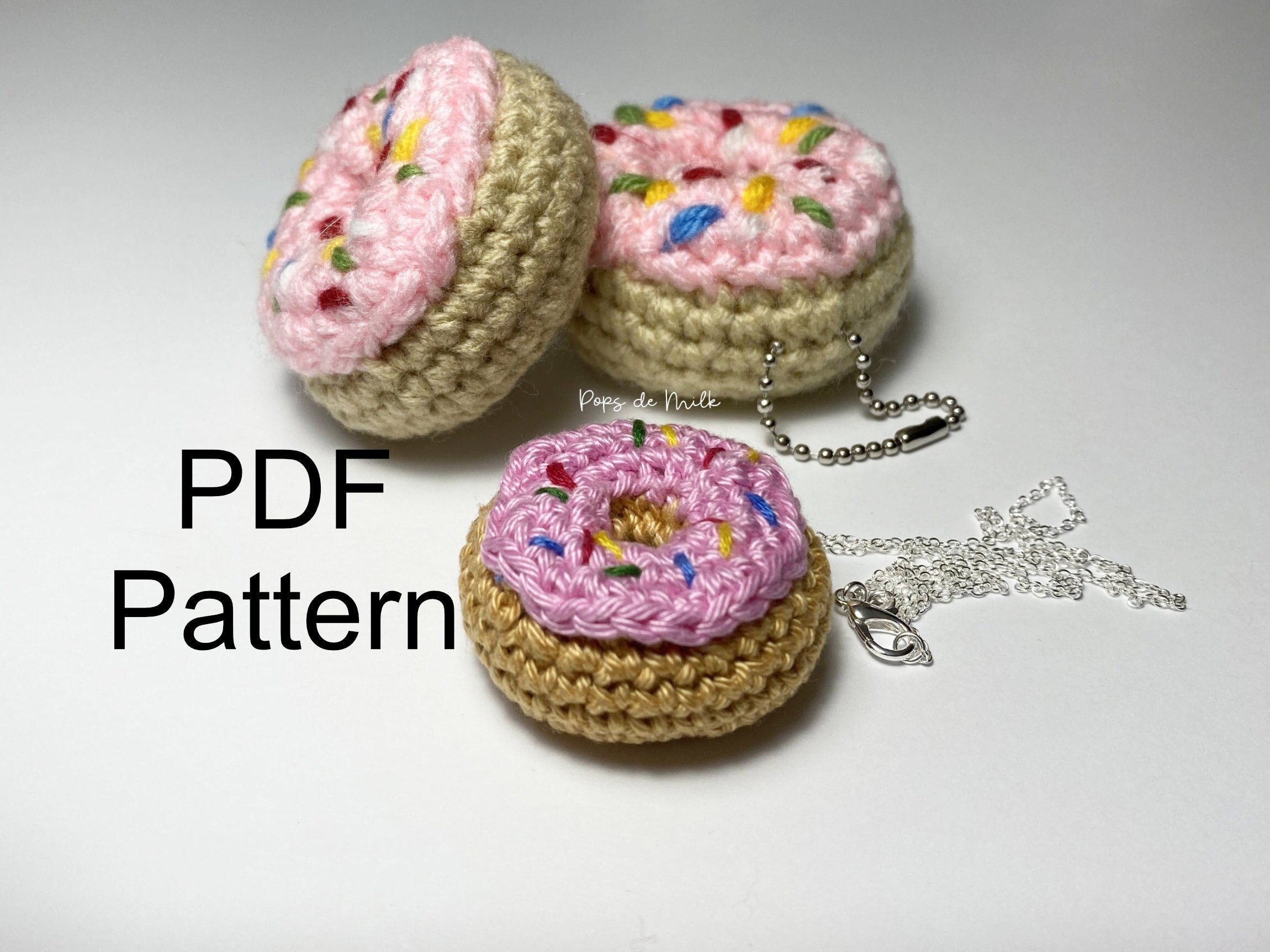 PATTERN: Crochet Donut Pillow Food Funky Unique Home Decor — Pops de Milk -  Fun and Nerdy Crochet Patterns