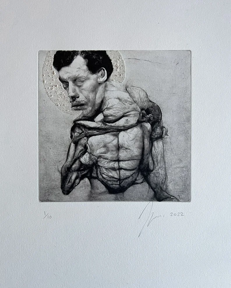 'Aipe to Angel III' | Photogravure Etching with Diamond Dust | 2022