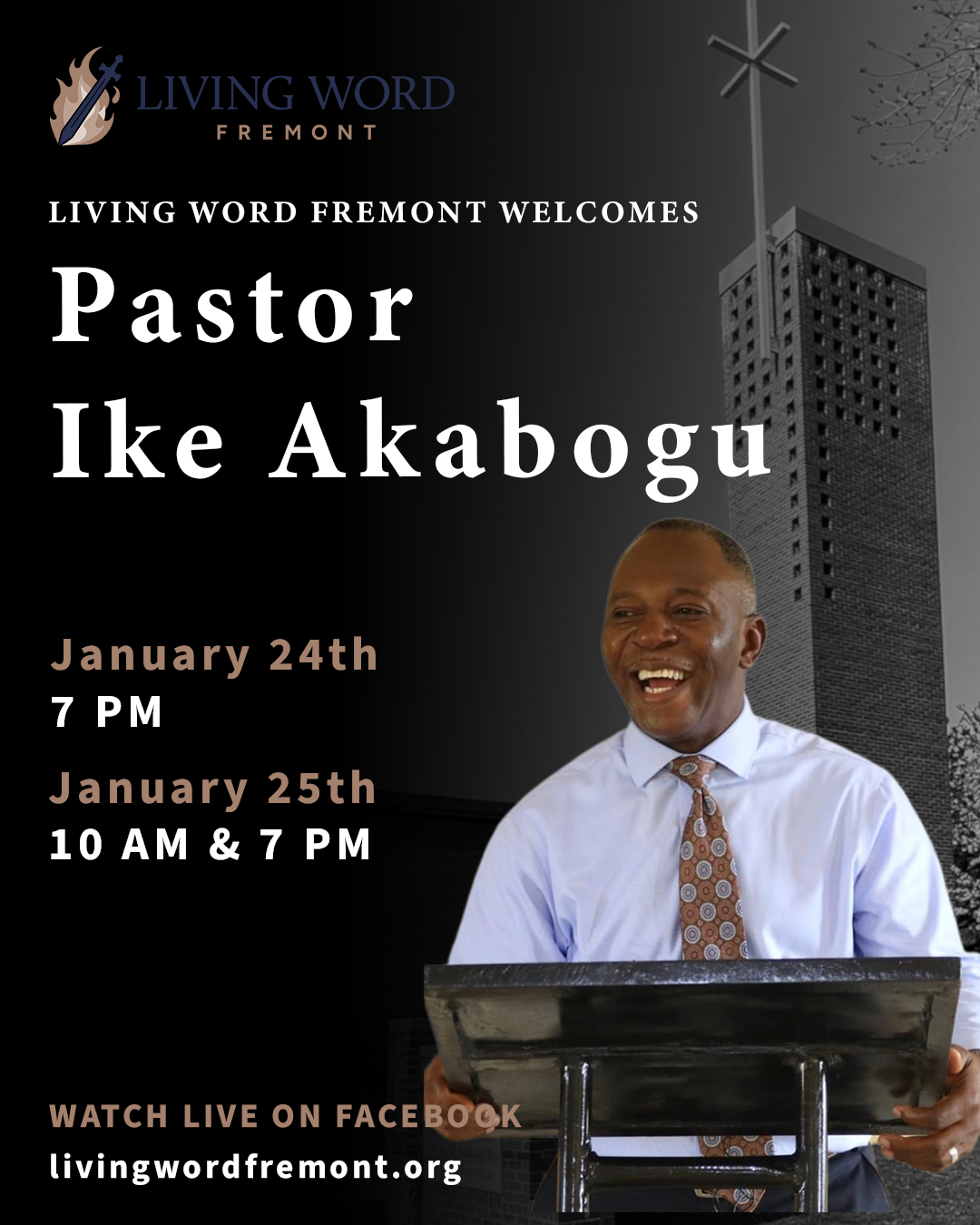 Pastor Ike Akabogu at Living Word Fremont