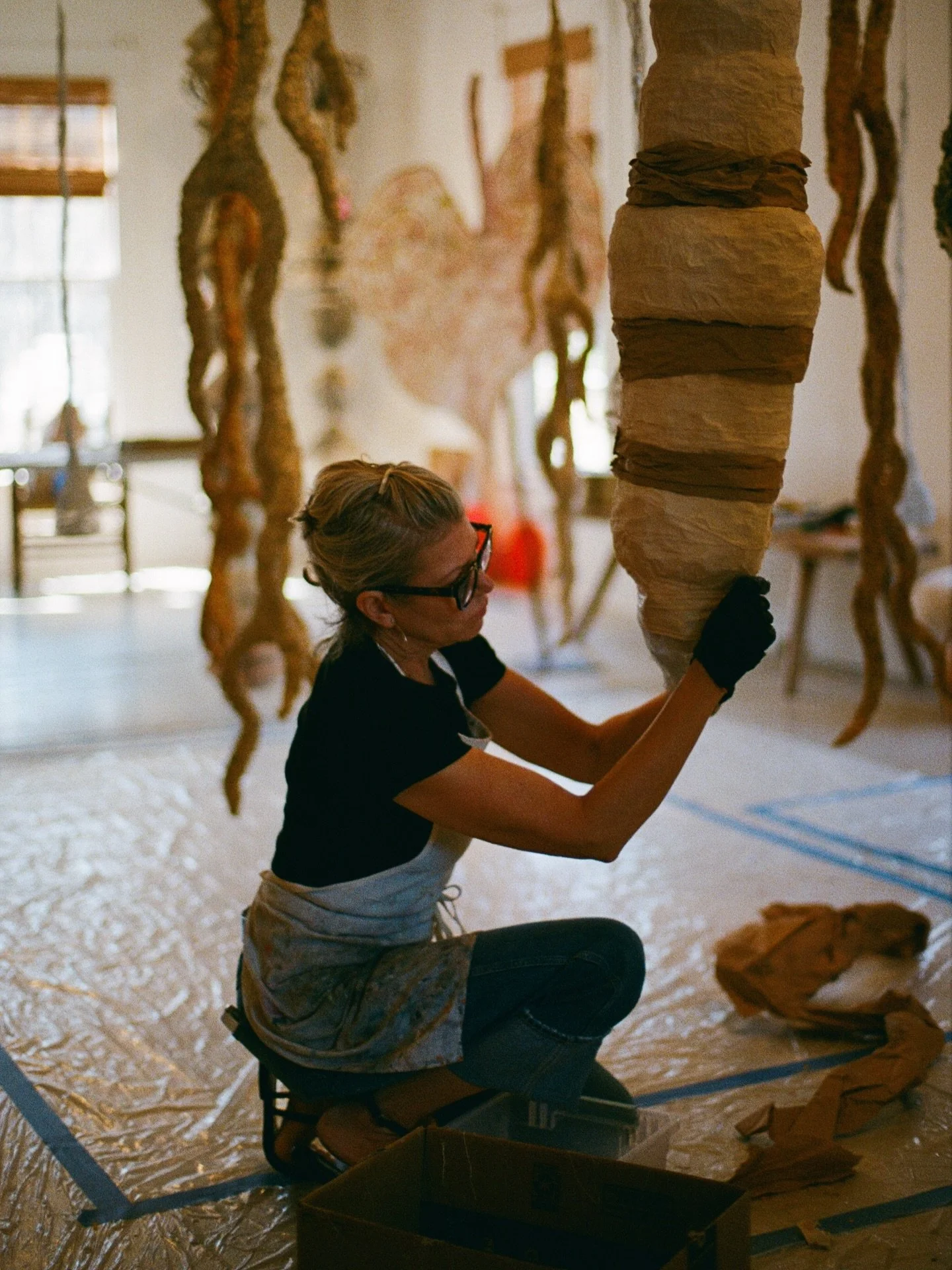 The studio is in a state of becoming. Paper, light, and botanical forms moving into conversation as we prepare to open our doors on April 4 with the incredible Elizabeth Chapin