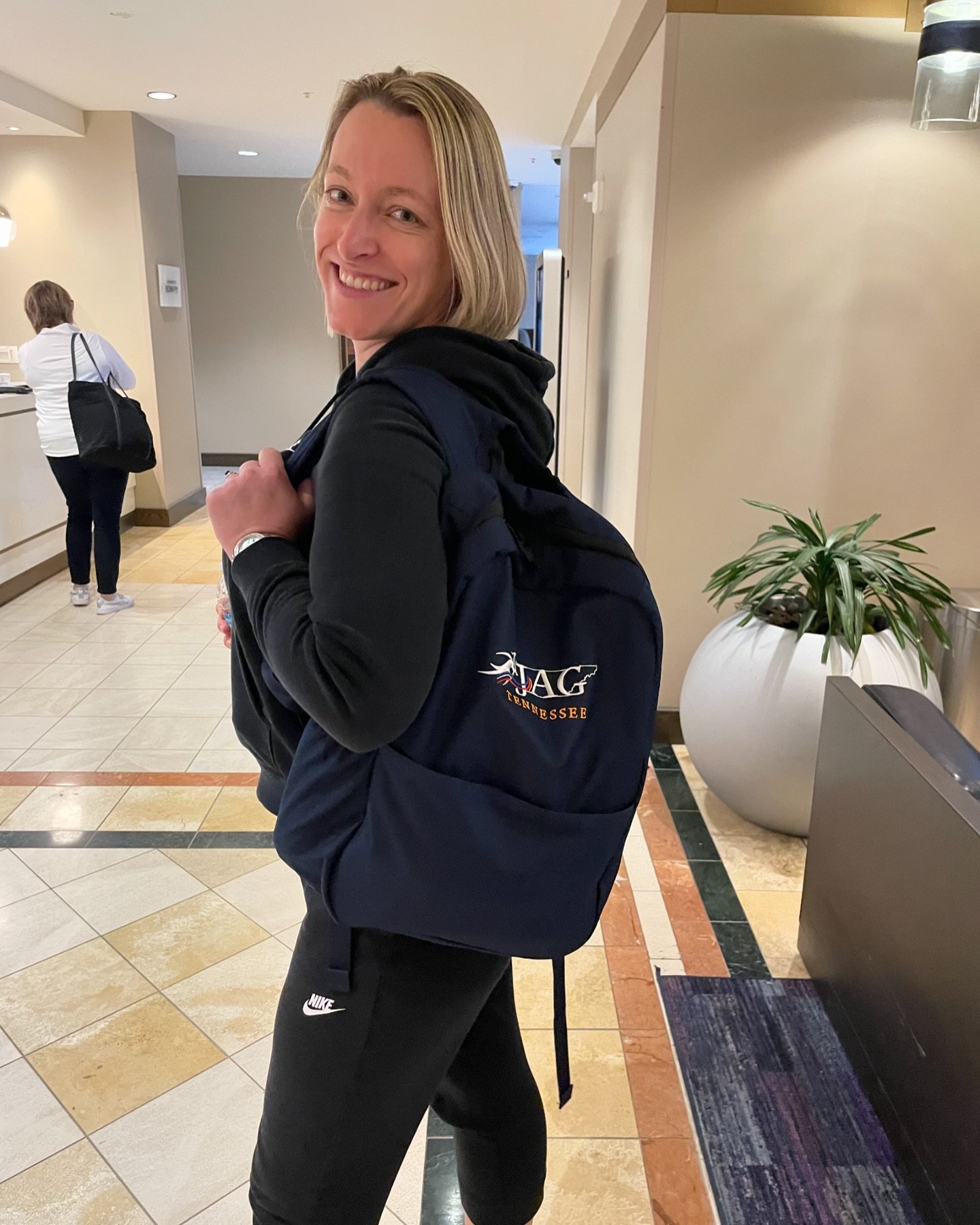 JAG President &amp; CEO traveling from Washington DC to St. Louis in style for JAG&rsquo;s National Career Development Conference later this week.&nbsp;&nbsp;Rockin&rsquo; the JAG Tennessee backpack!

@jag.national 
@durayjan