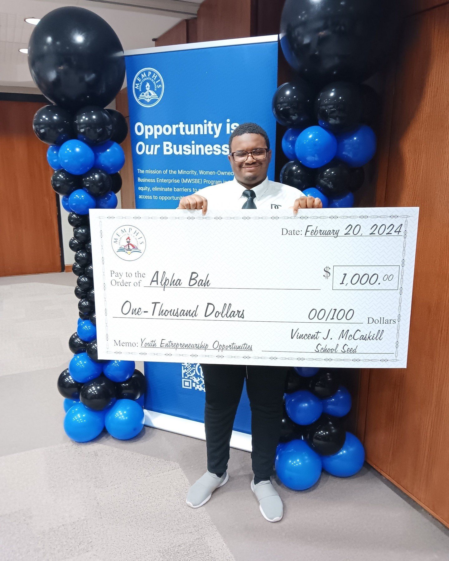 Meet our Outstanding Student from Westwood High School, Alpha Bah! JAG Teacher Tangua Houston raves, &ldquo;Alpha Bah will attend the University of Memphis majoring in Cyber Security and has been named the Valedictorian of his Senior Class of 2024.  