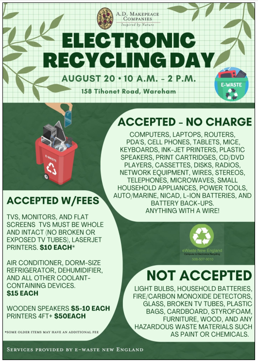 A.D. Makepeace Company - Electronic Recycling Day