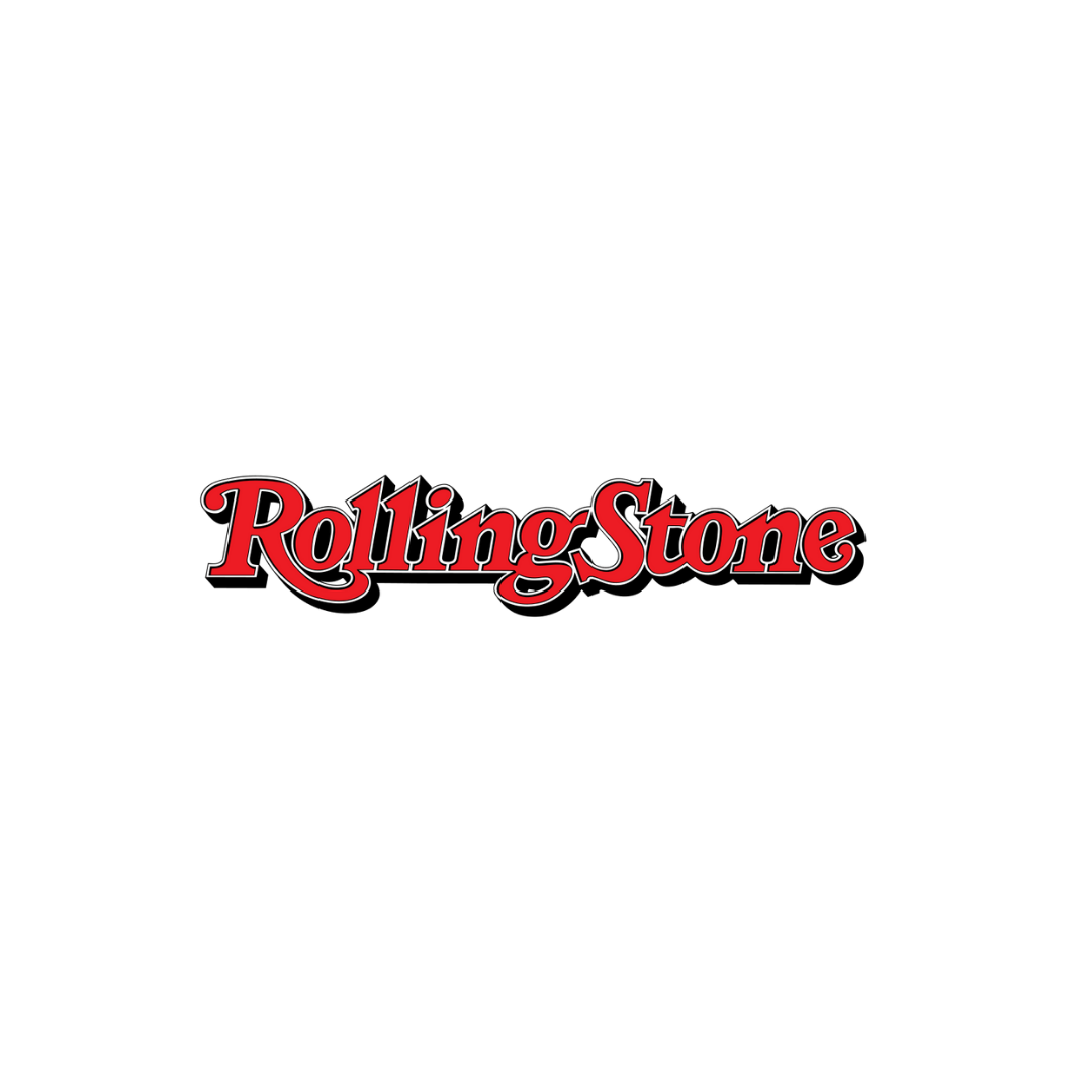 Black background with the red and white Rolling Stone logo in the center.