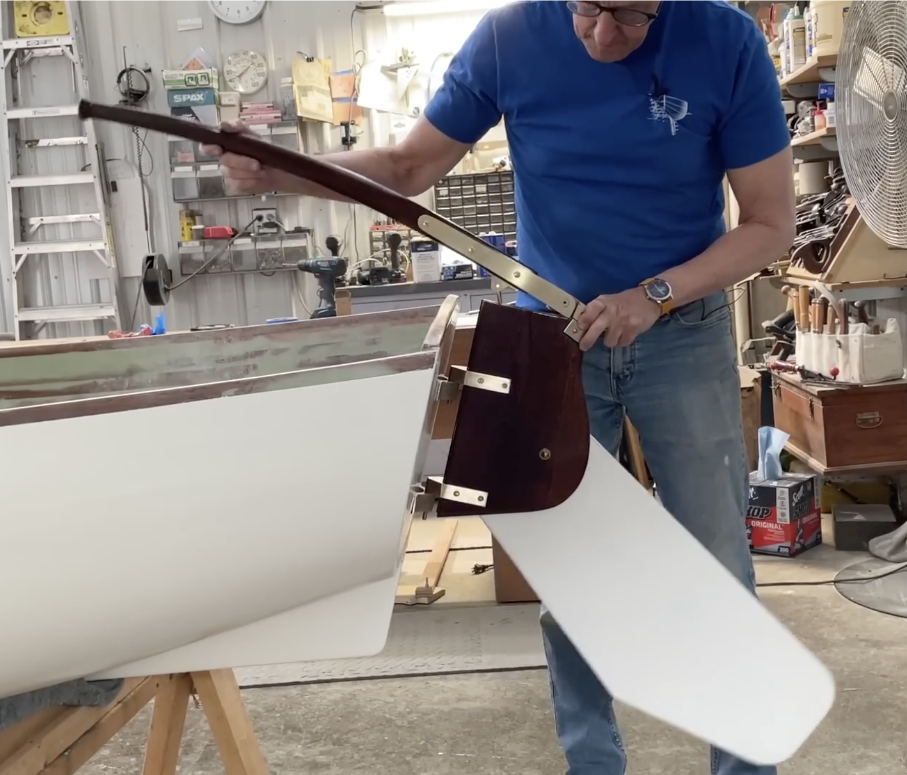 kick-up rudder in action