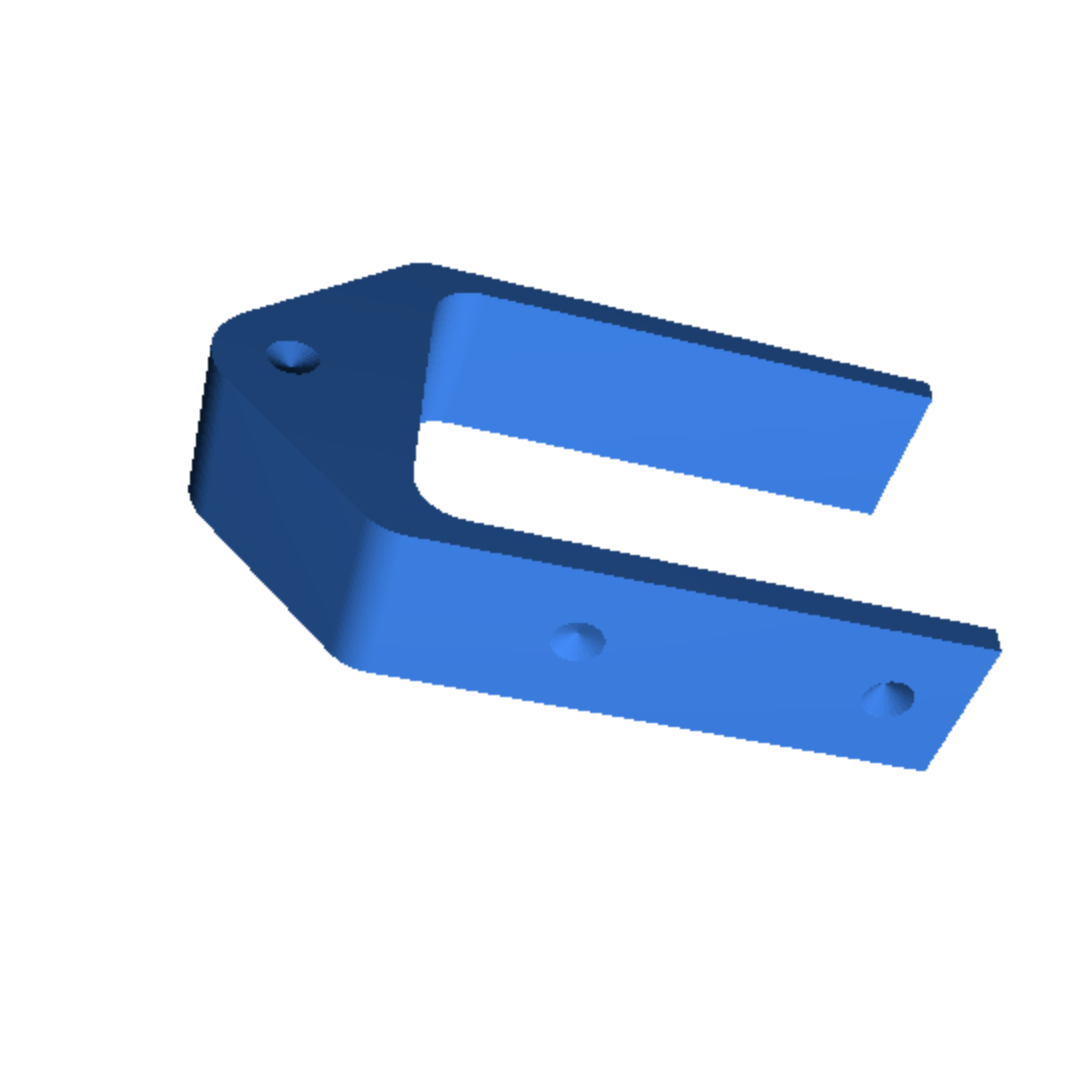 3D image of a pintle for a boat rudder.