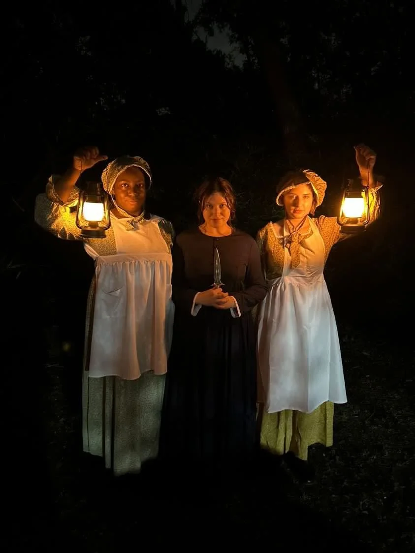 Darcy on the set of 2023 short film "Devourer" with Kelechi Imoh and Kobie Jackson