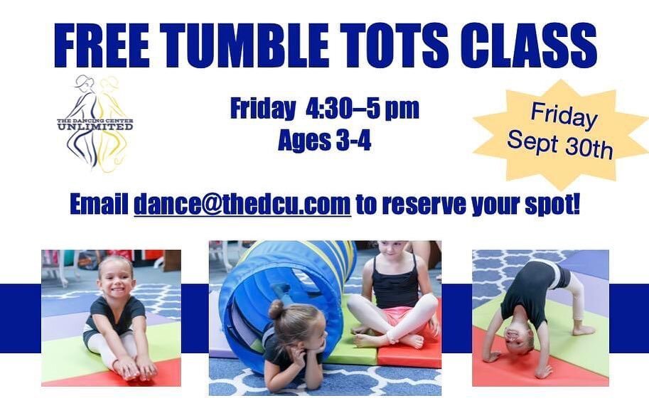 🤸🏻&zwj;♀️Email dance@thedcu.com to reserve your spot!