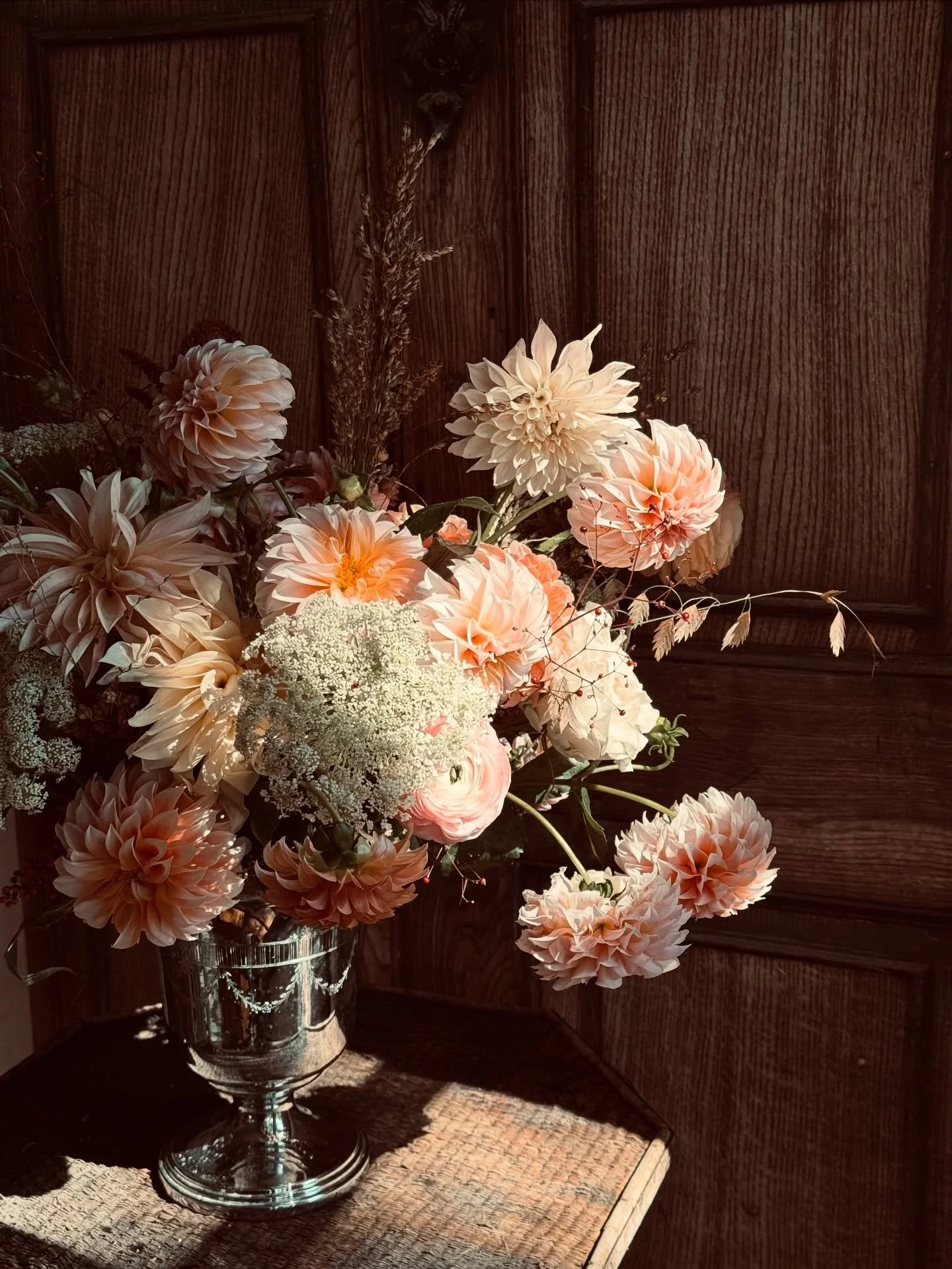 Harvested before the first frost, and nodding toward the fading light.