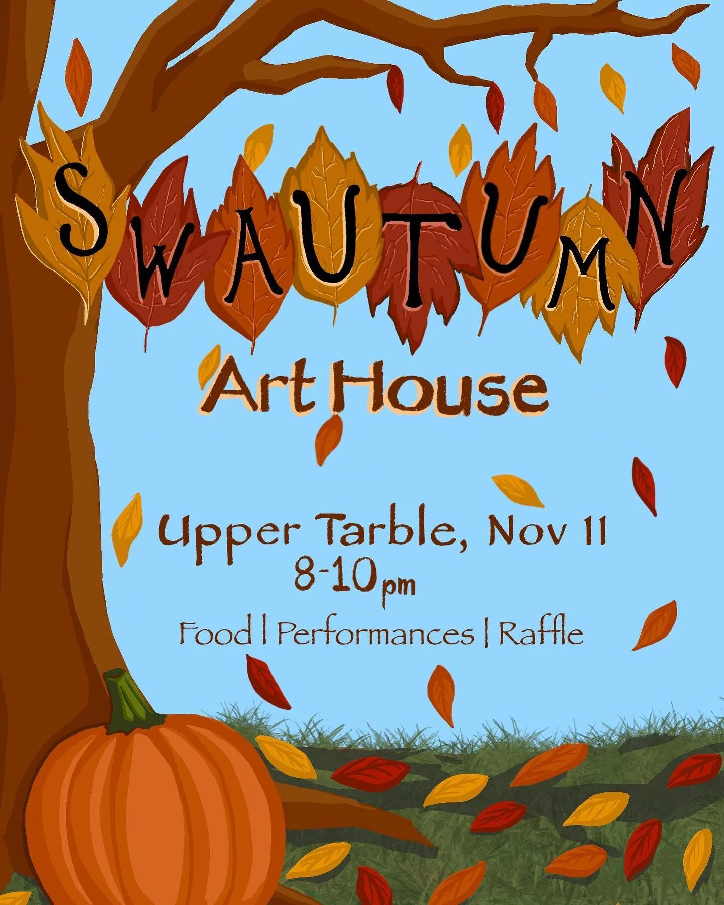 Hey Swatties! Check out the upcoming Fall Art House in Upper Tarble THIS FRIDAY from 8-10pm, organized by the IC interns and SGO's DICOMM committee!