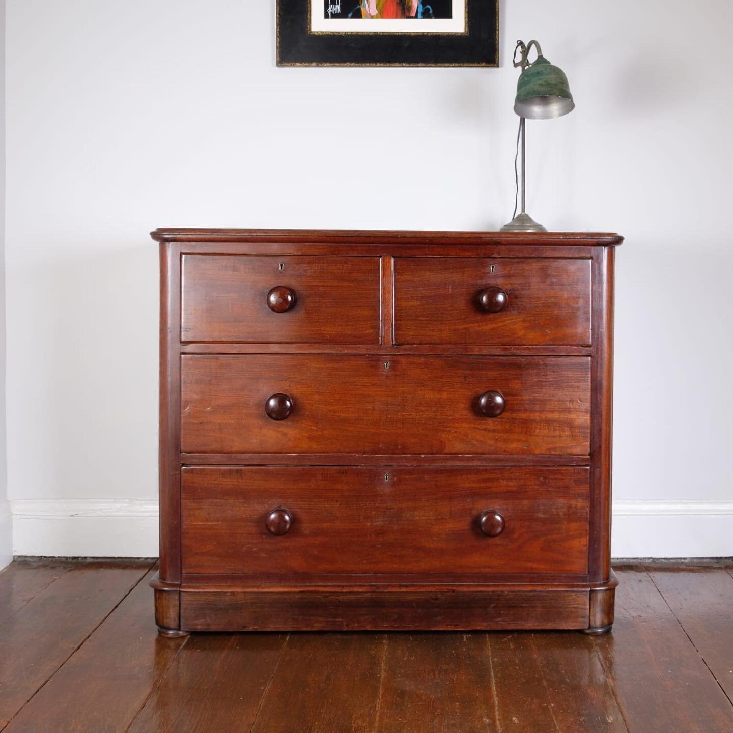 Functional yet beautiful Victorian chest of drawers with cute&nbsp;bun&nbsp;handles.