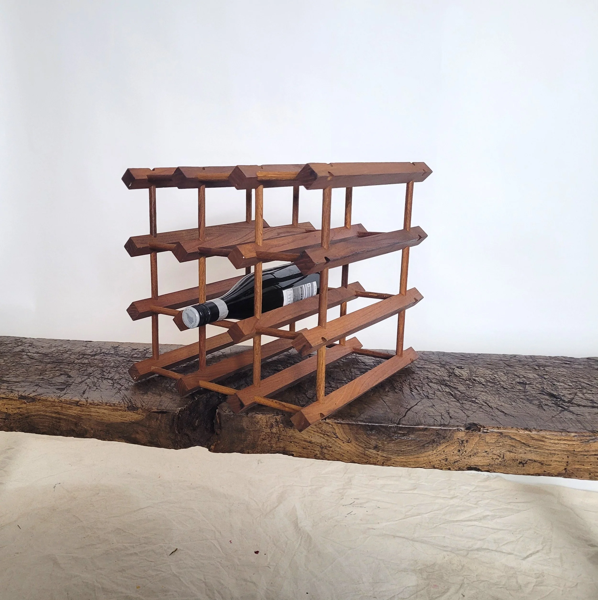 mid 20th century Danish teak wine rack - €375.0