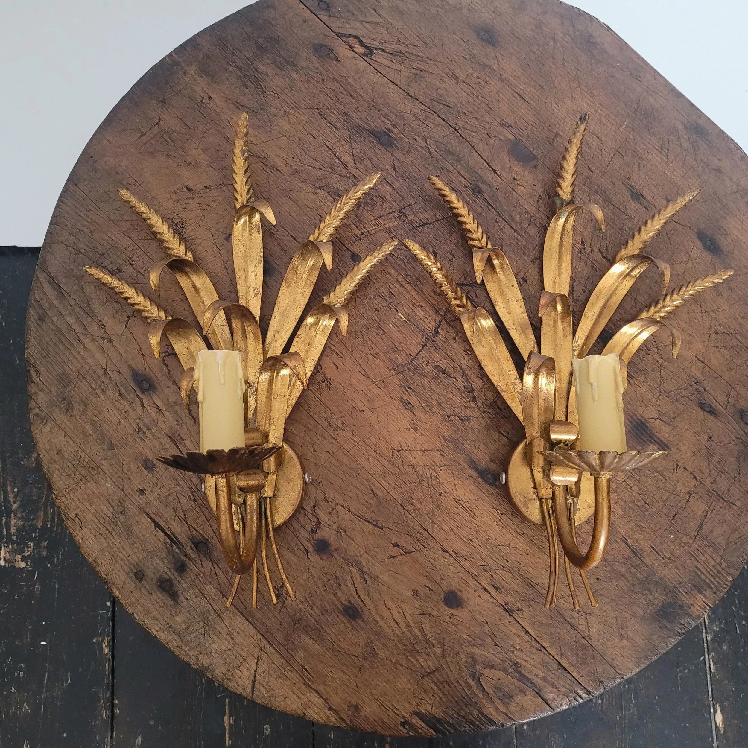 Pair of 20th century Wall lights in Gilded Metal - €625.00