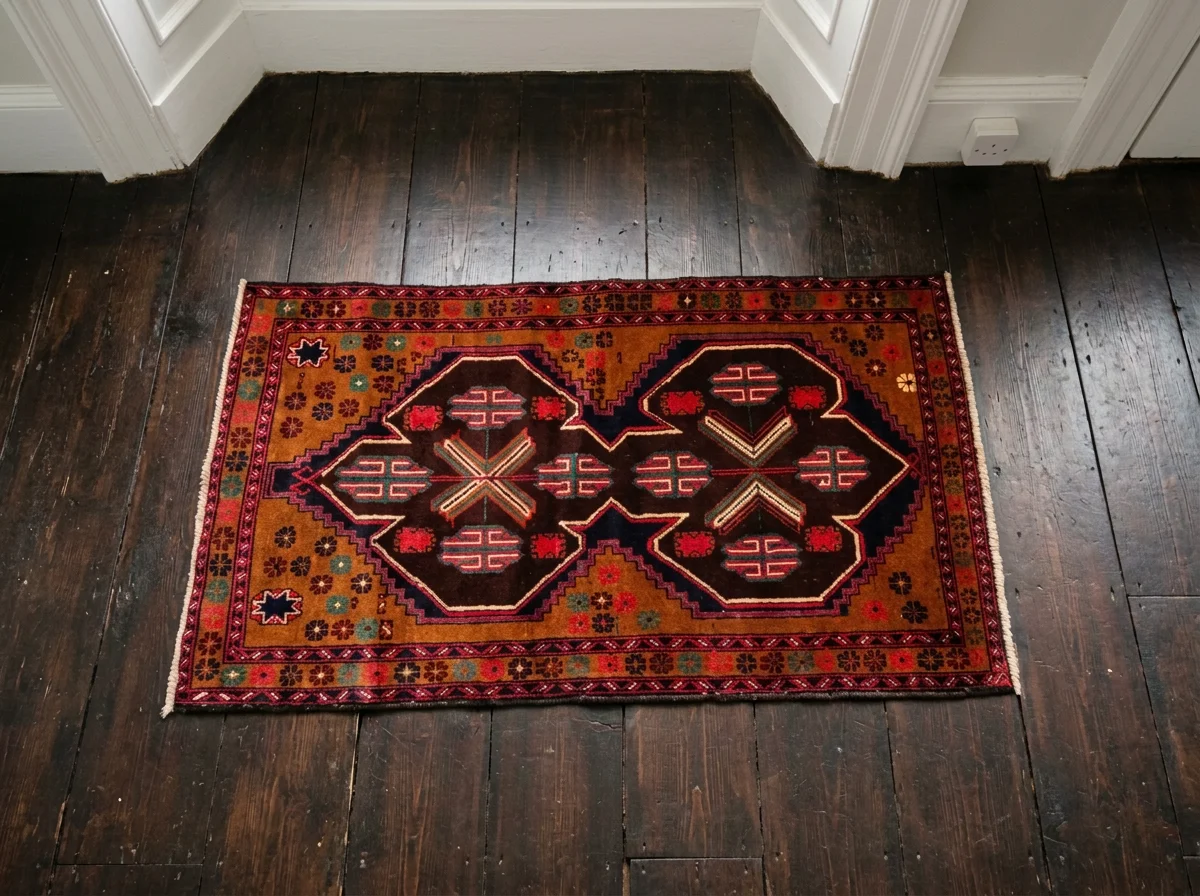 Handwoven vintage Afghan tribal rug - €455.00