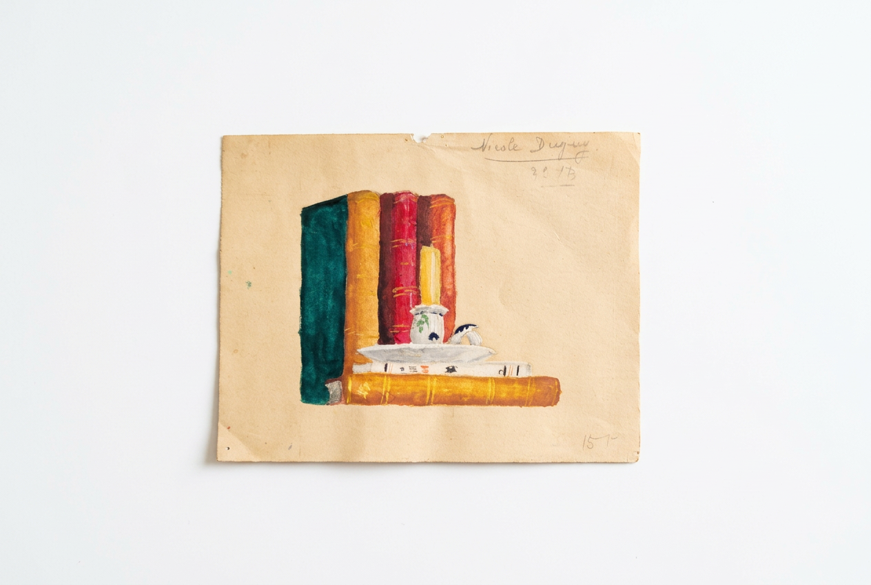 collection of eight original French Mid-Century Gouache Paintings - €165.00