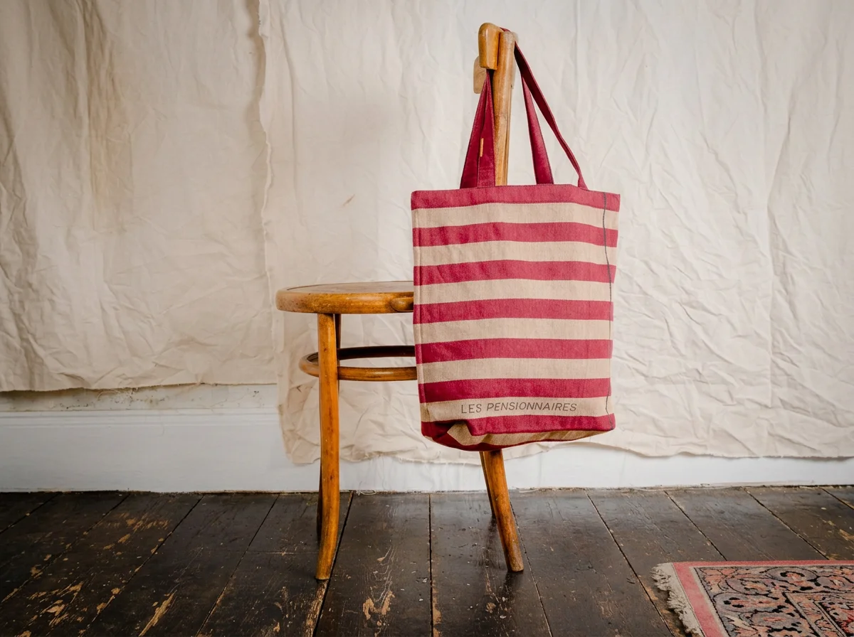 Red and cream striped tote bag - €33.60