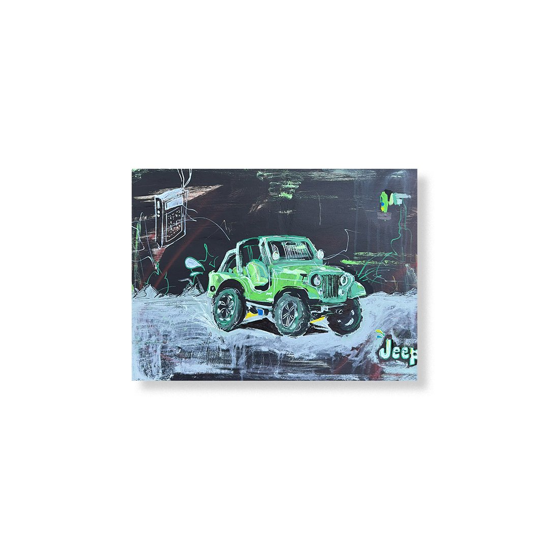 JEEP- Acrylic paint on canvas