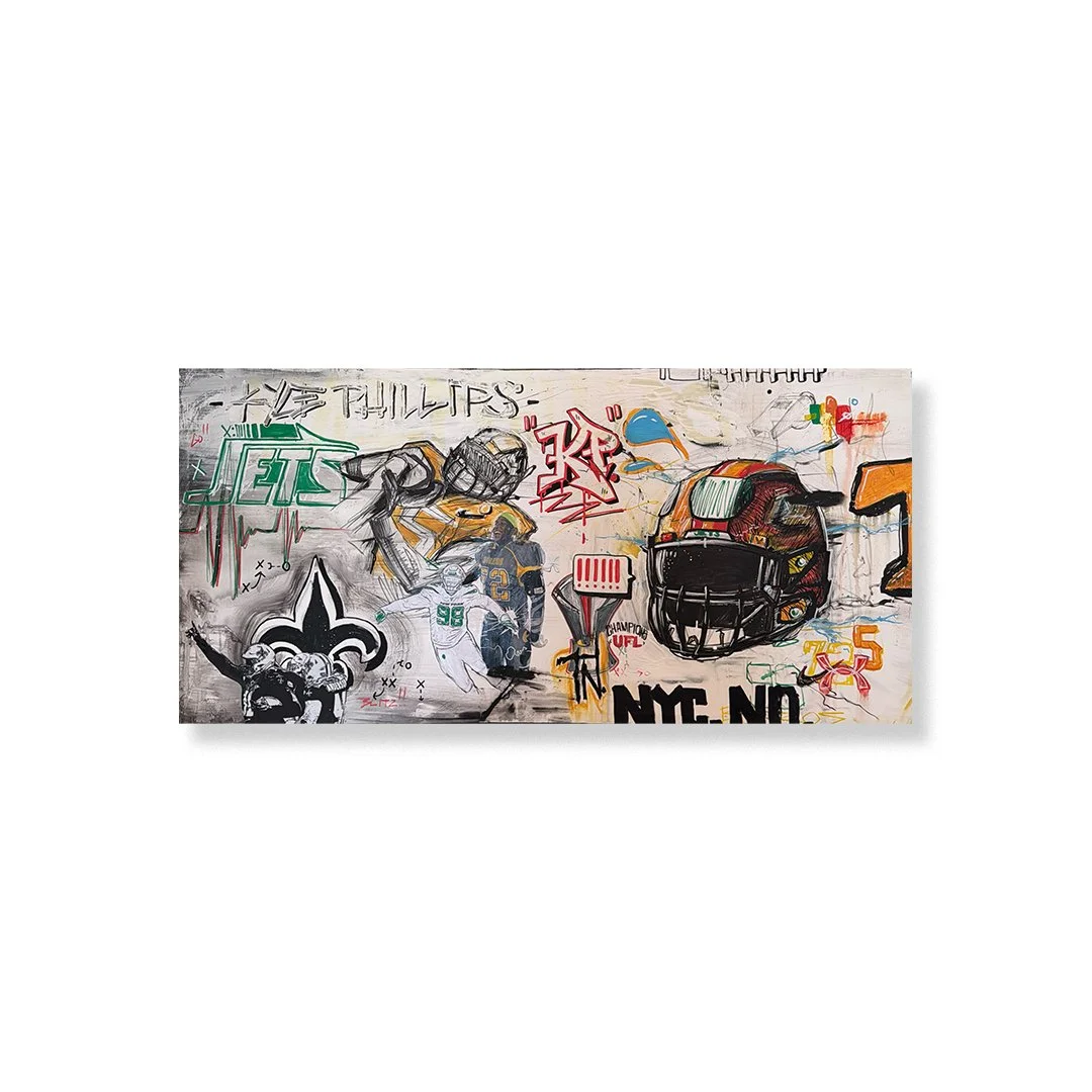 KYLE PHILLIPS - mixed media on 2ftx4ft canvas
