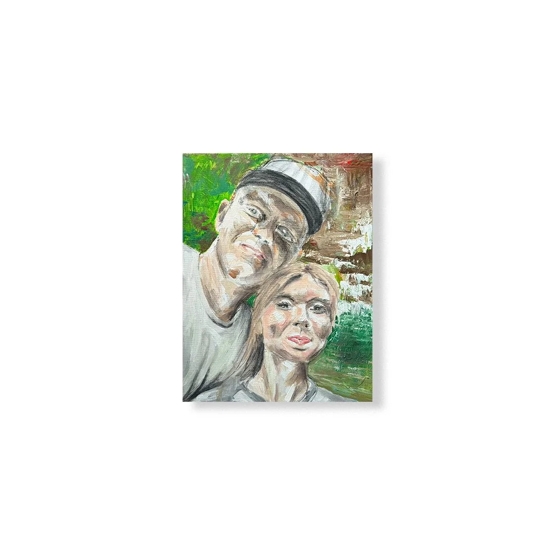 WES - acrylic paint and charcoal - 11x14