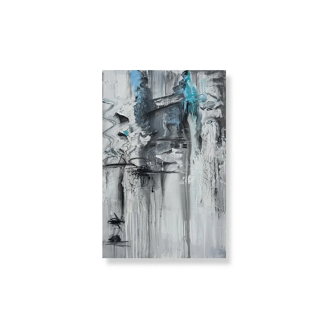 UNIT 2 - acrylic paint, plater, charcoal - 2ft x 3ft