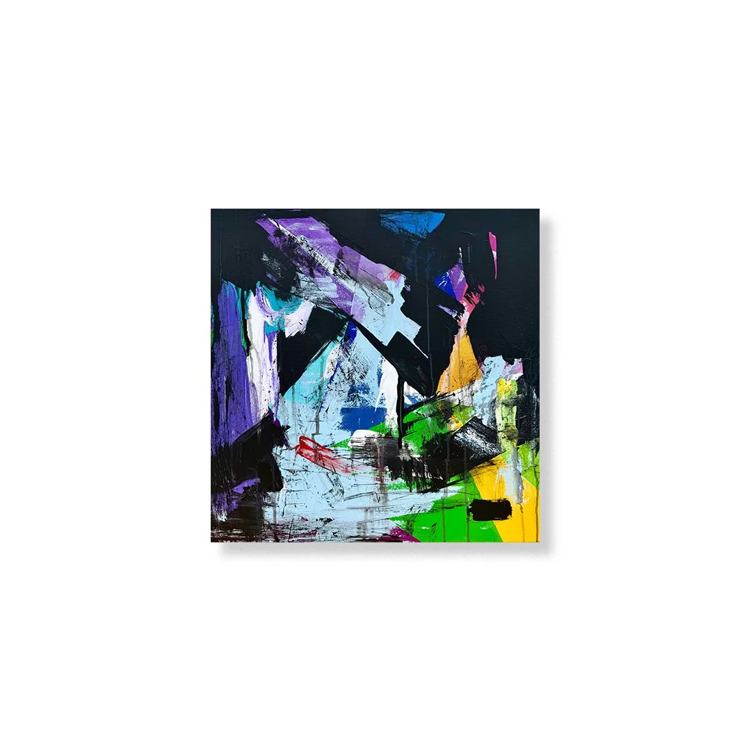ABSTRACT COLOR - Acrylic paint on 2ftx2ft canvas