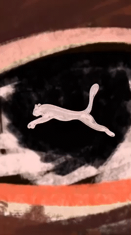 Le logo Puma s'anime dans les yeux de Lindford Christie