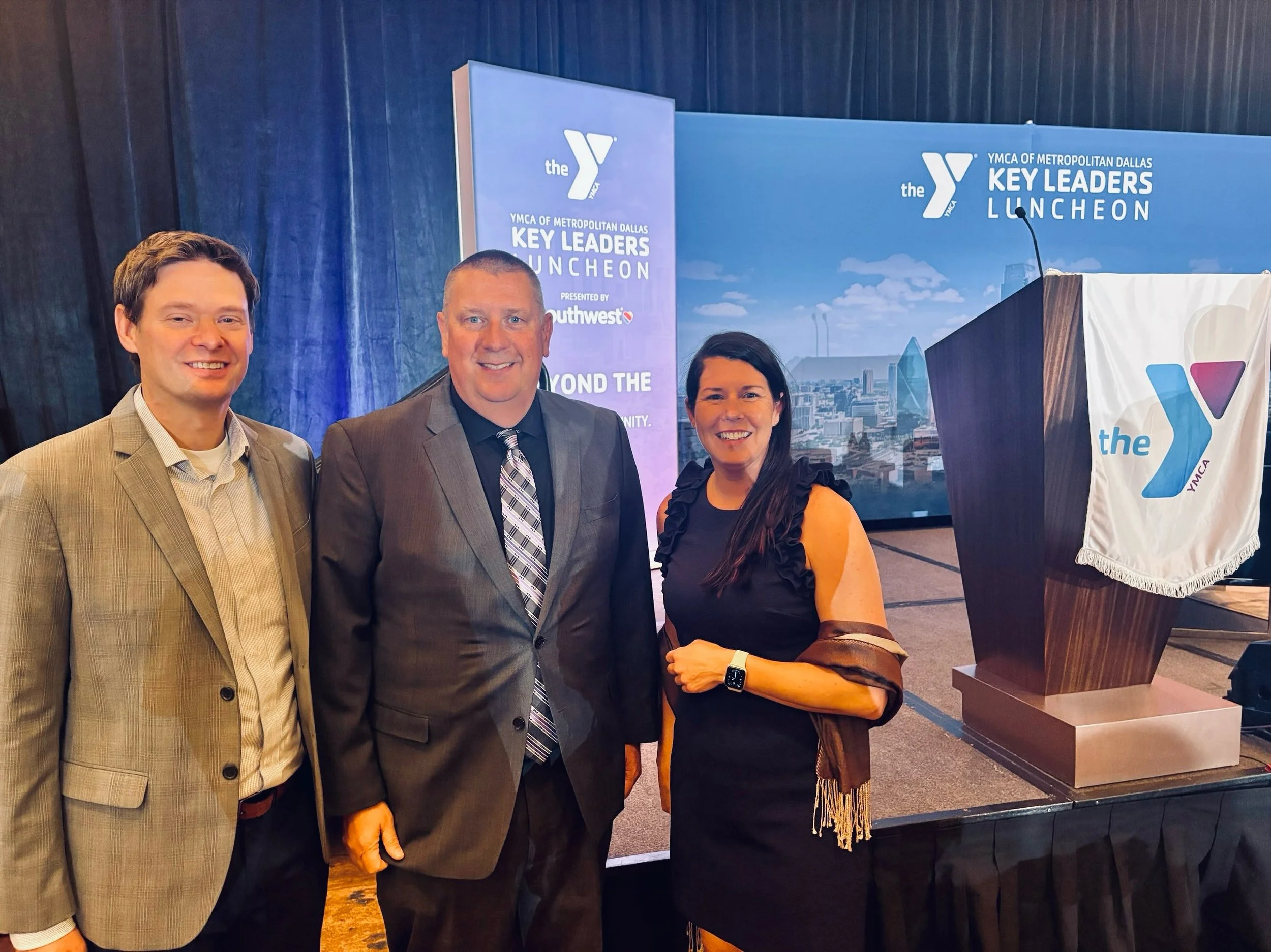 Proud to support our nonprofit client @ymcadallas at today&rsquo;s annual Key Leaders Luncheon, &ldquo;Beyond the Ball.&rdquo; 🏀 

Shannon Murray of @fox4news moderated a conversation with Dr. Sophia Ulman of Scottish Rite for Children, @planoisd At