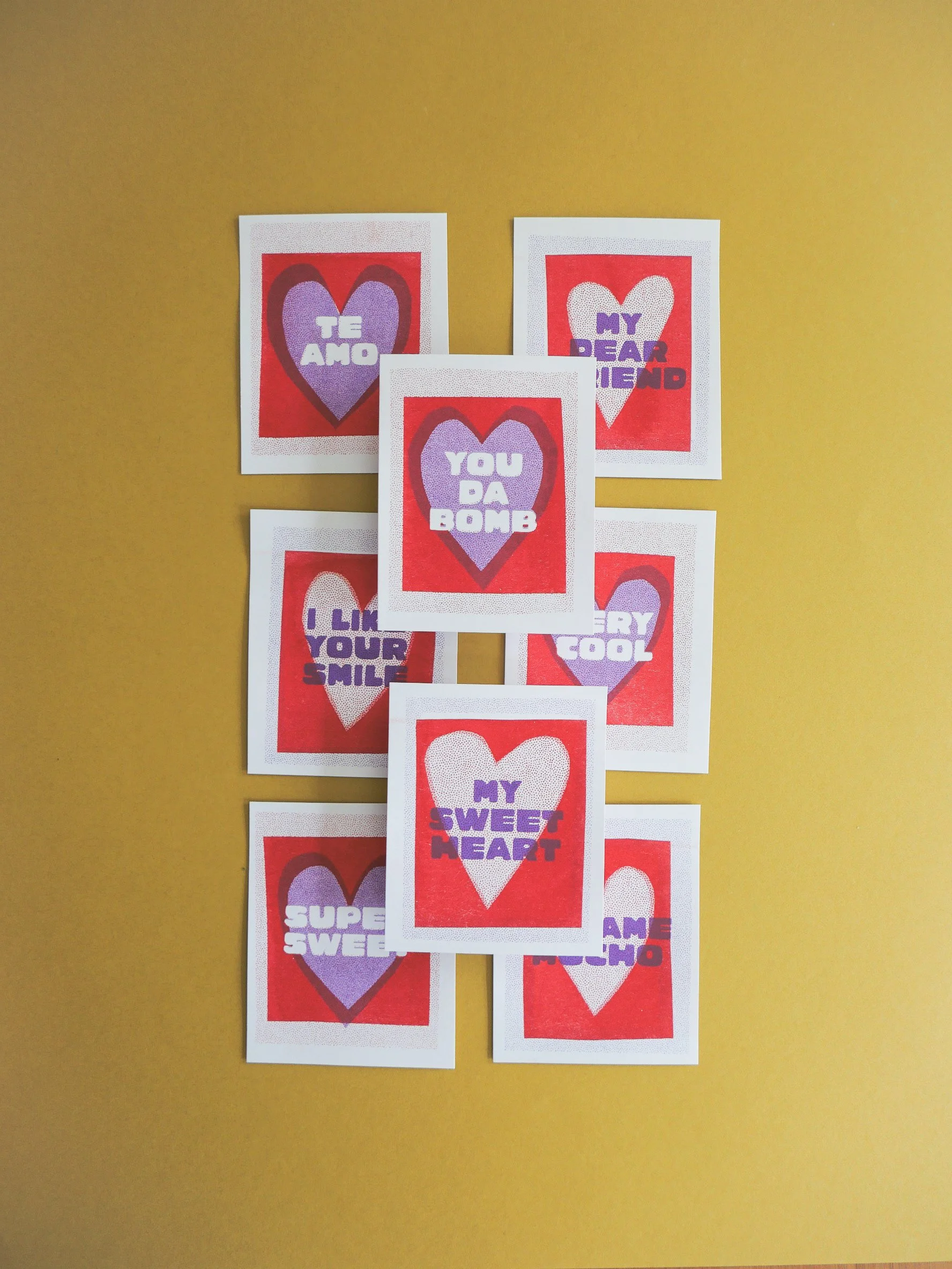 Risograph Valentine's Day Cards, Classroom Set