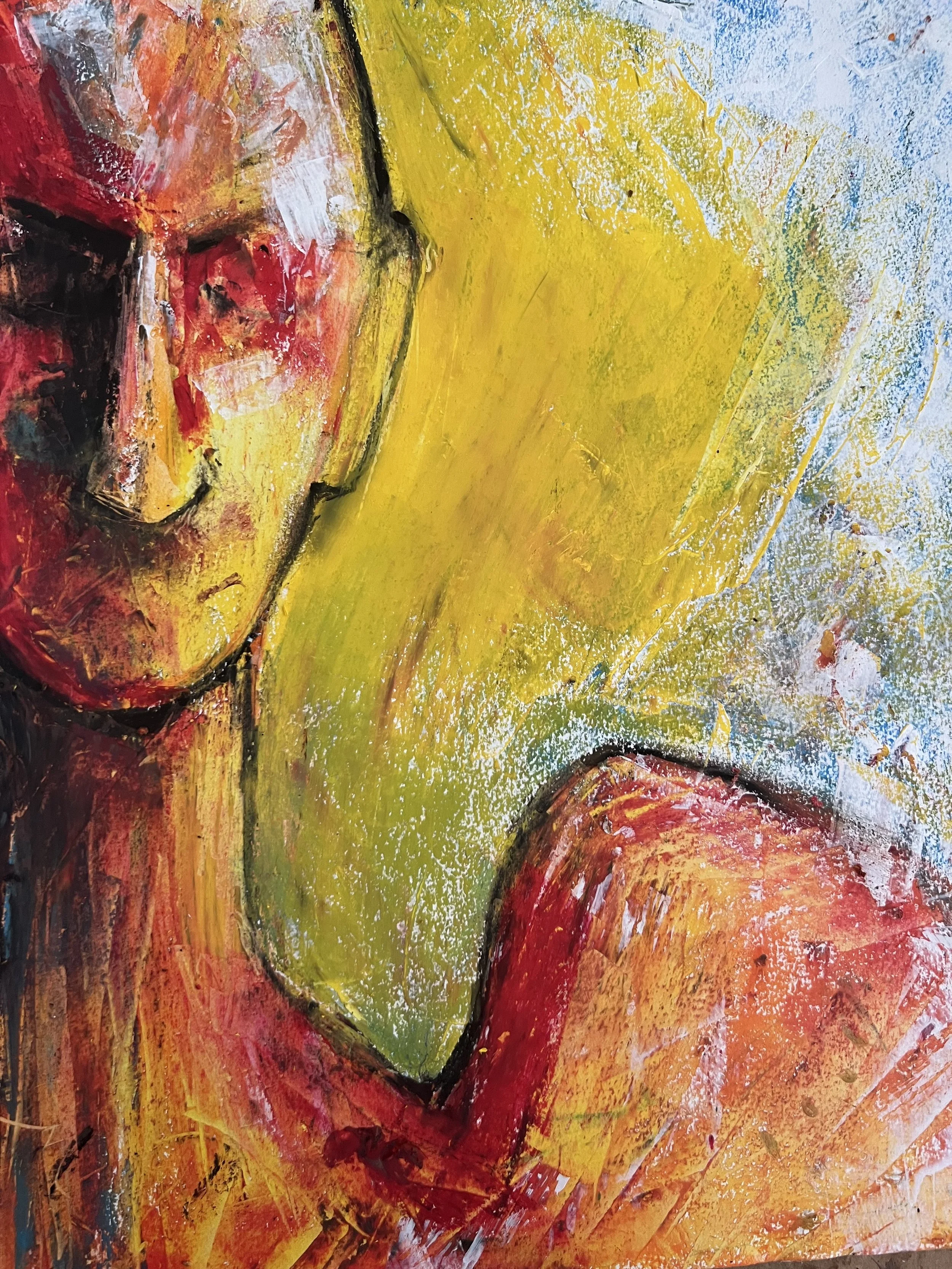 untitled, mixed media on paper, 30cm x 23 cm, 2022, $500.00