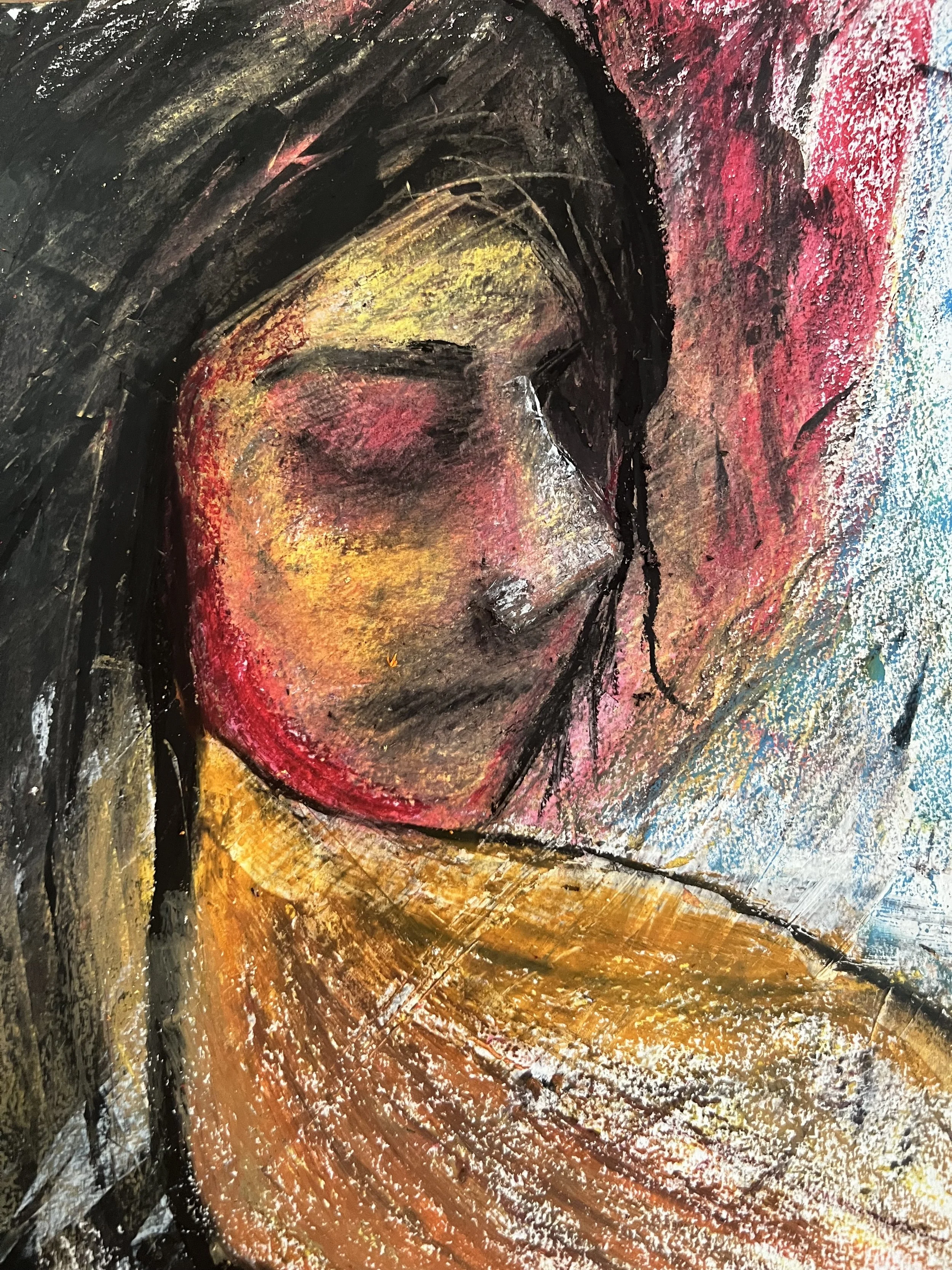 untitled, pastel color on paper, 27cm x 30cm, 2022, $200
