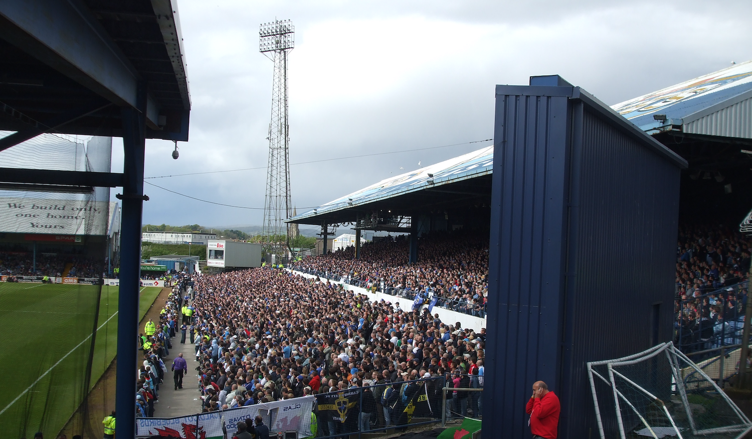 The extended Ninian Stand at Cardiff City Stadium once completed