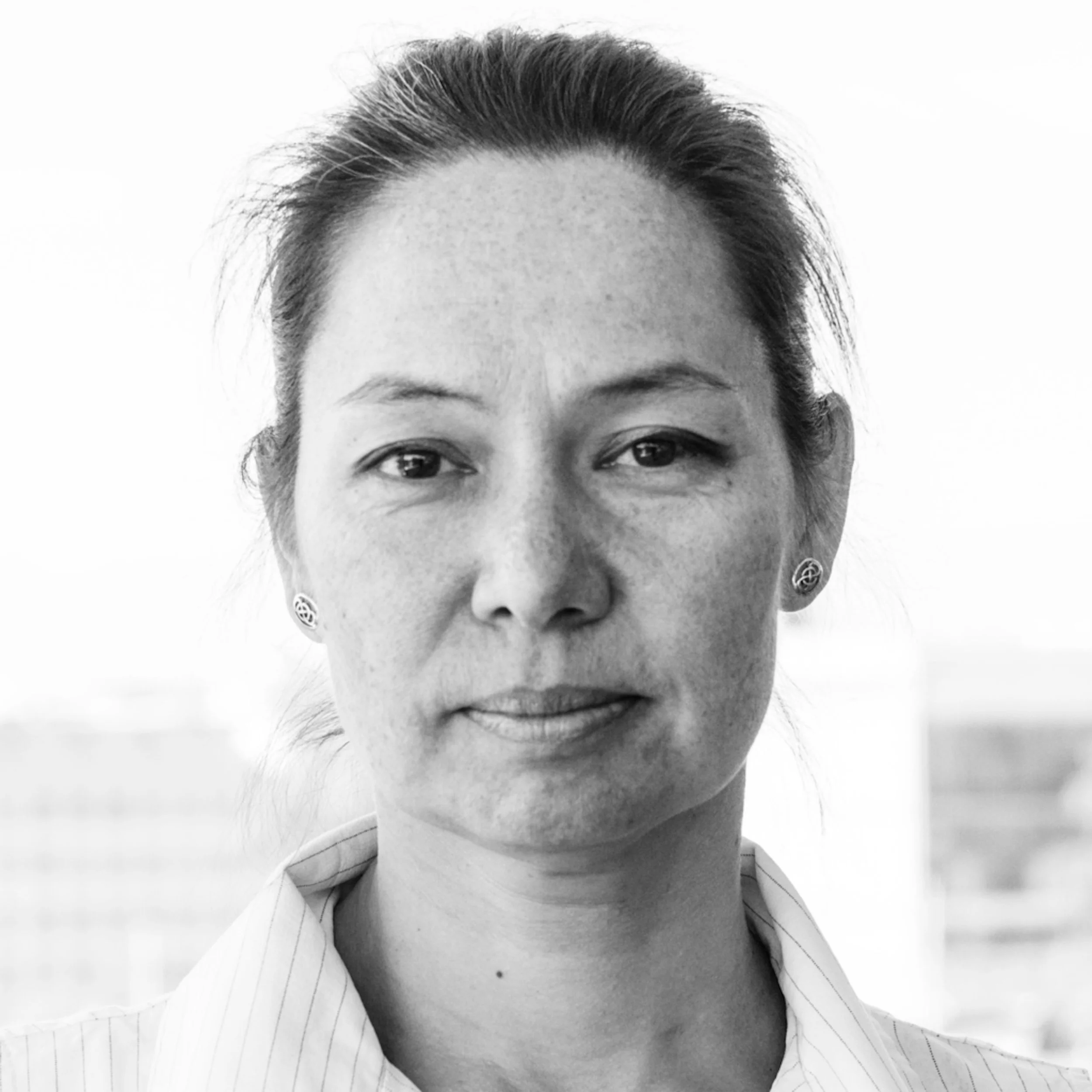 Black and white photo of Thammy Evans