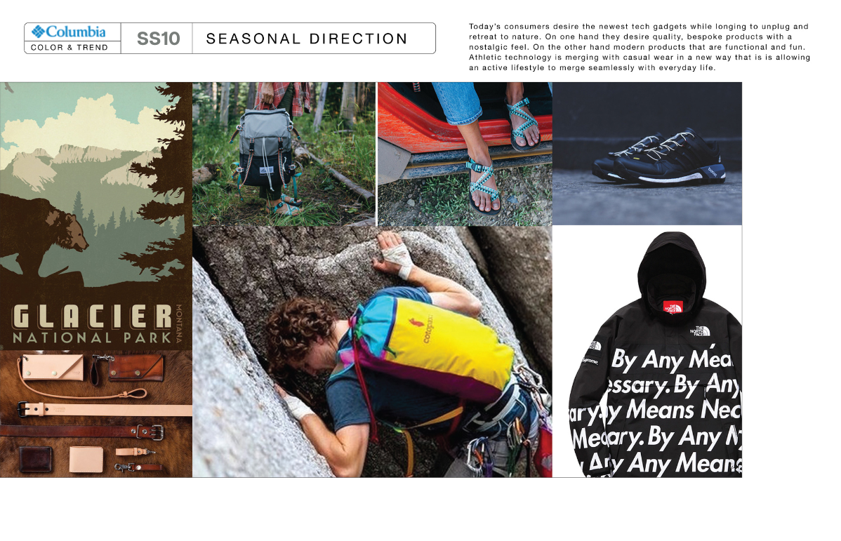 Columbia Sportswear SS10 Color & Material Direction