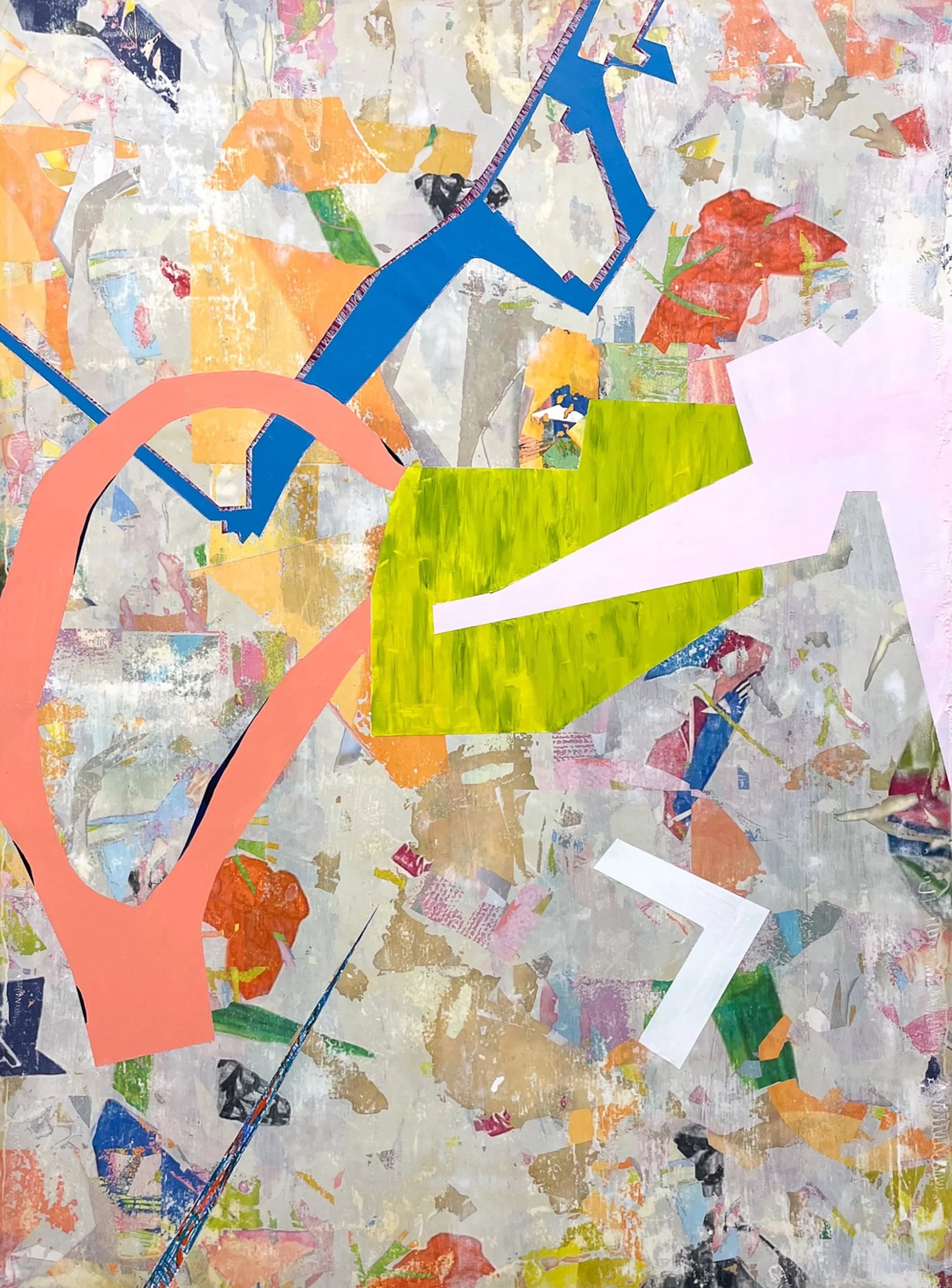 Intersect, 34” x 46”,  Ink and Acrylic Paint on Wood, 2023
