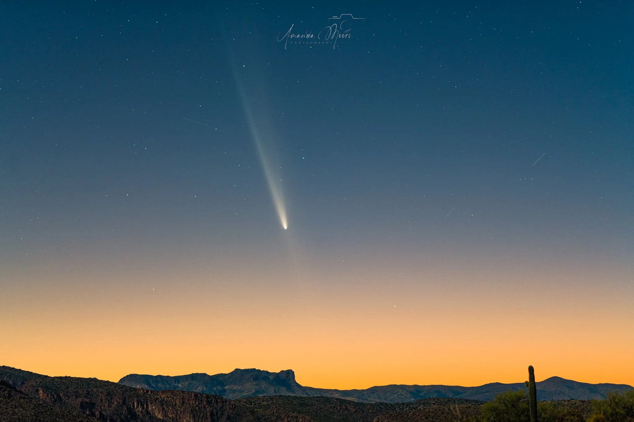 COMET C2023 A3 Tsuchinshan-ATLAS near sunset - Pinto Creek, Arizona