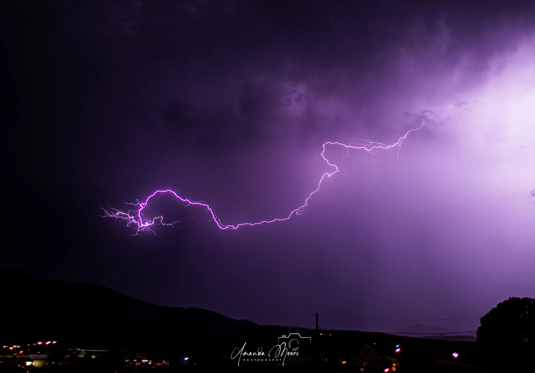 Such a unique lightning bolt photographed during a particularly intense storm over Globe, Arizona