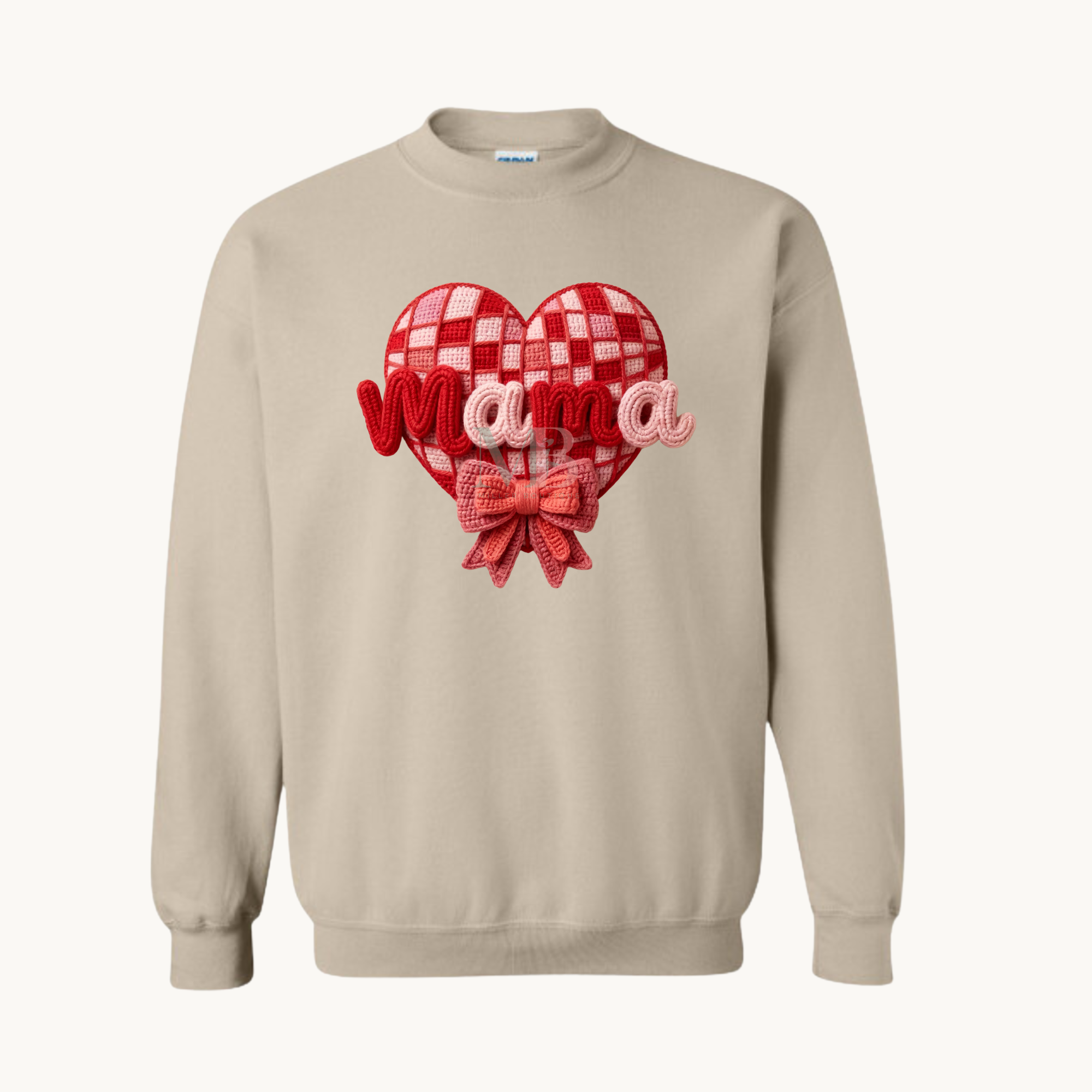 Mama Puff Print Heart