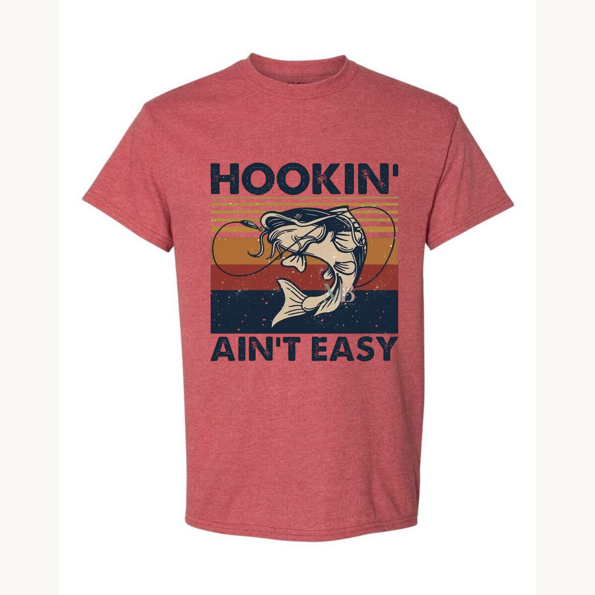 HOOKIN' AIN'T EASY HEATHER SCARLET RED TS.png (Copy)