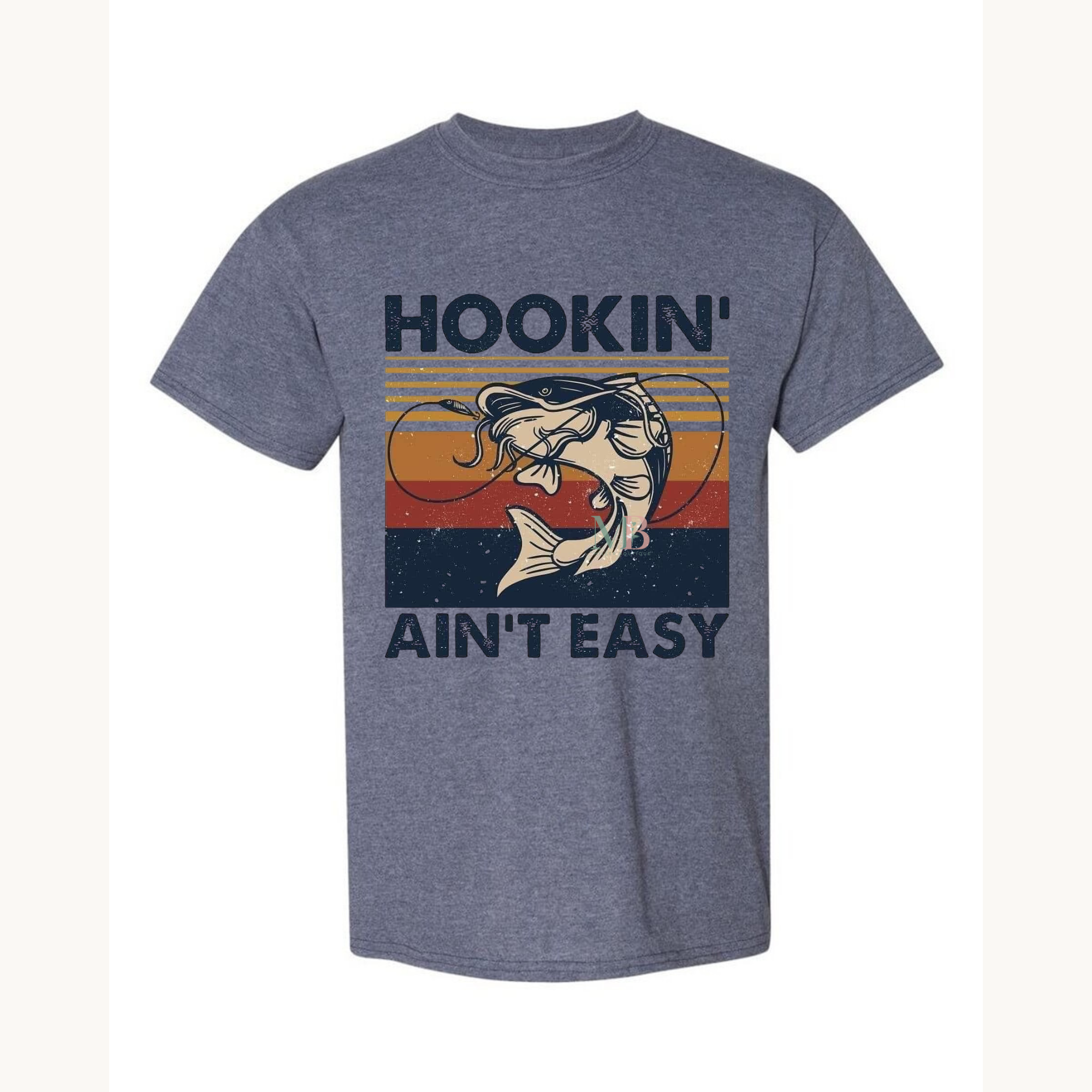 HOOKIN' AIN'T EASY HEATHER DARK NAVY TS.png (Copy)
