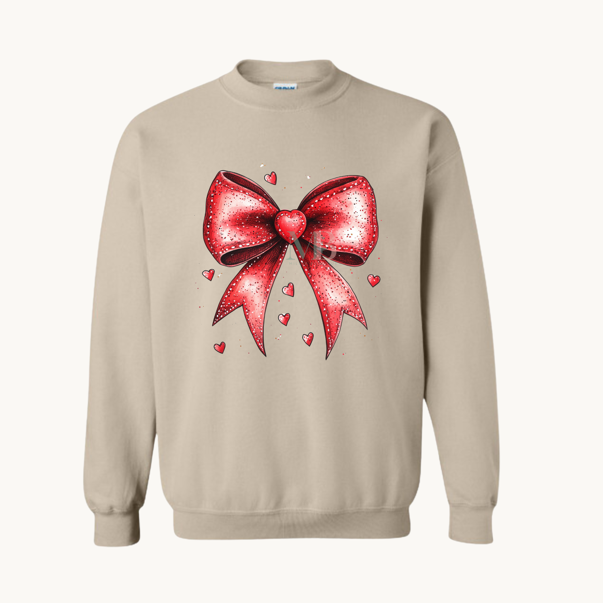 Vintage Sparkle Red Bow Valentine’s Day