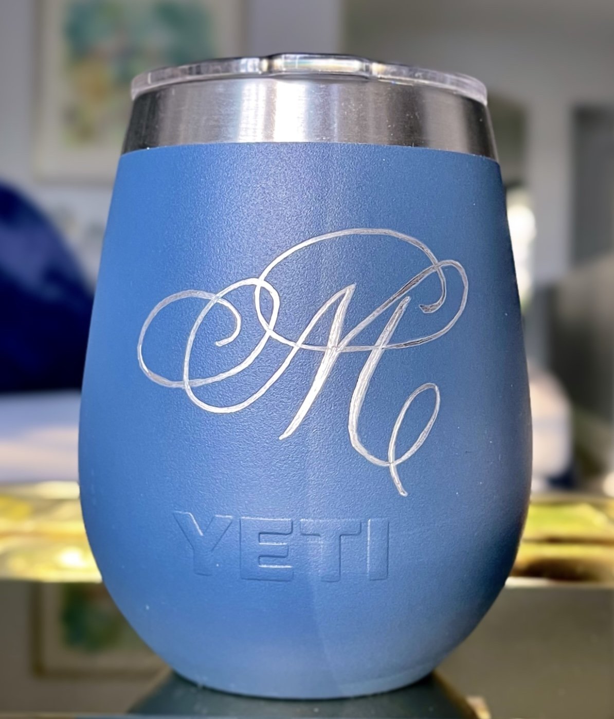 hand engraved flourish monogram chicago
