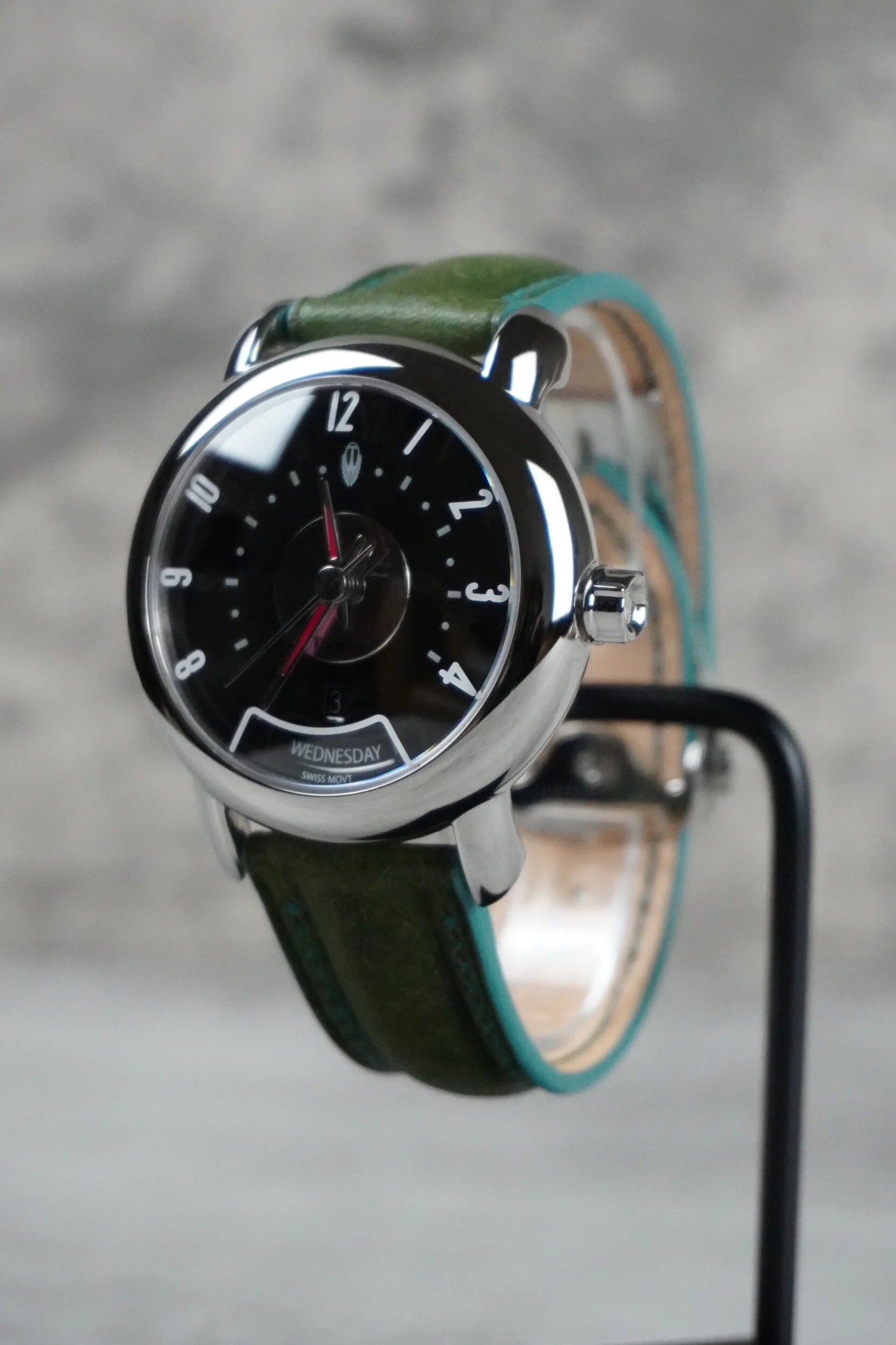 Emerald Green Badalassi Carlo - Pueblo Leather Strap w/ Dark Teal